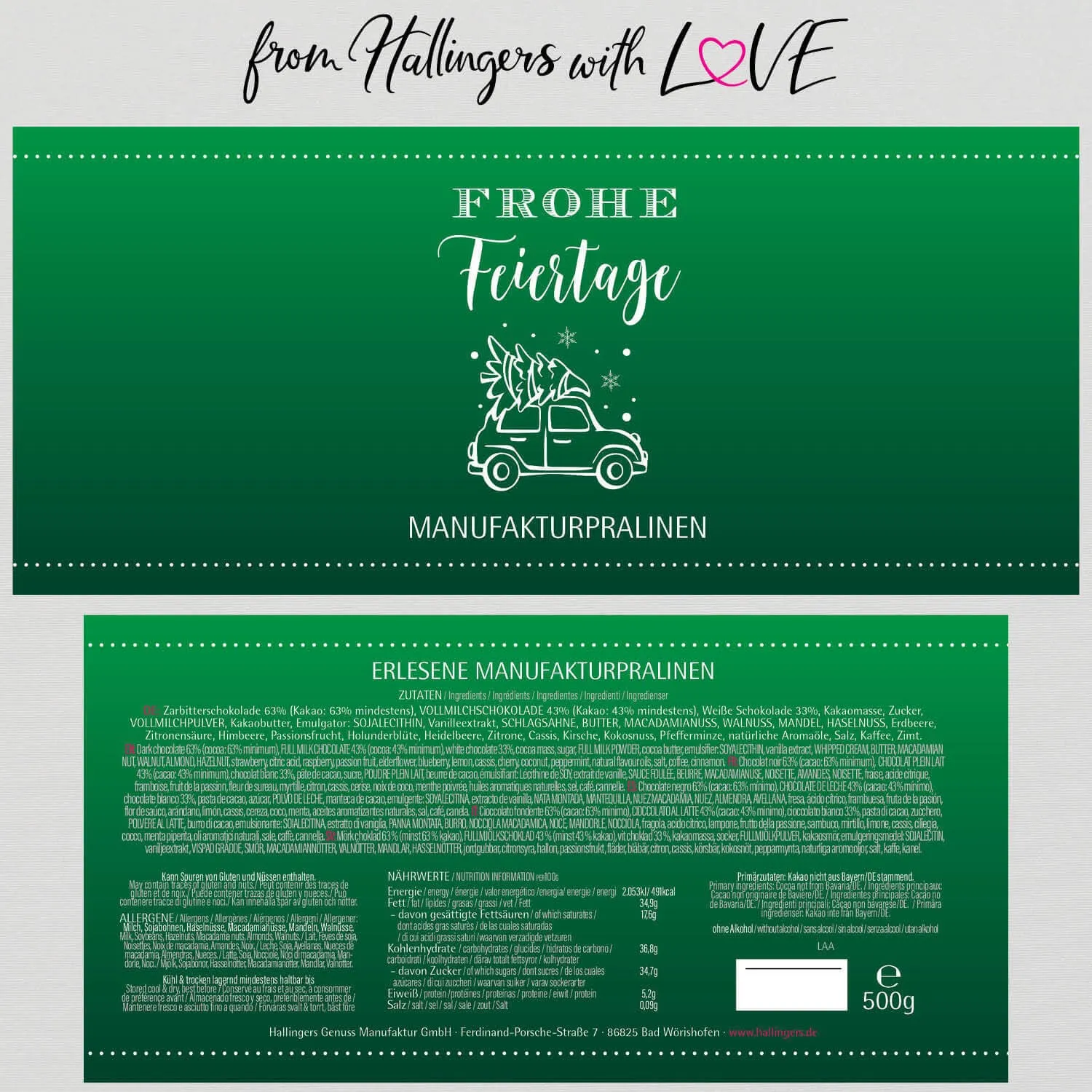 Frohe Feiertage XXL (Pralinen Mix, ohne Alkohol)