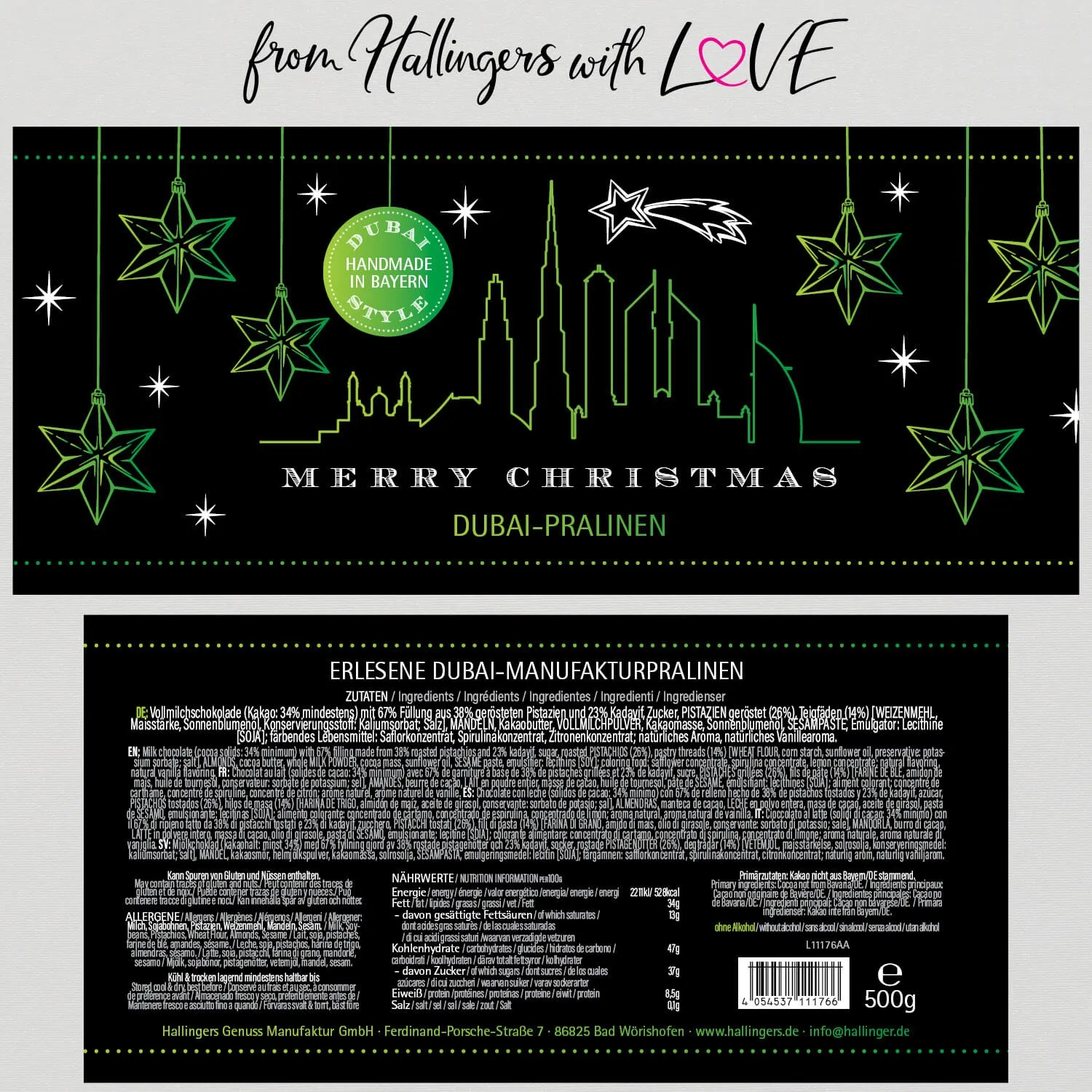Dubai Pralinen Merry Christmas XXL (Dubai-Style-Pralinen)