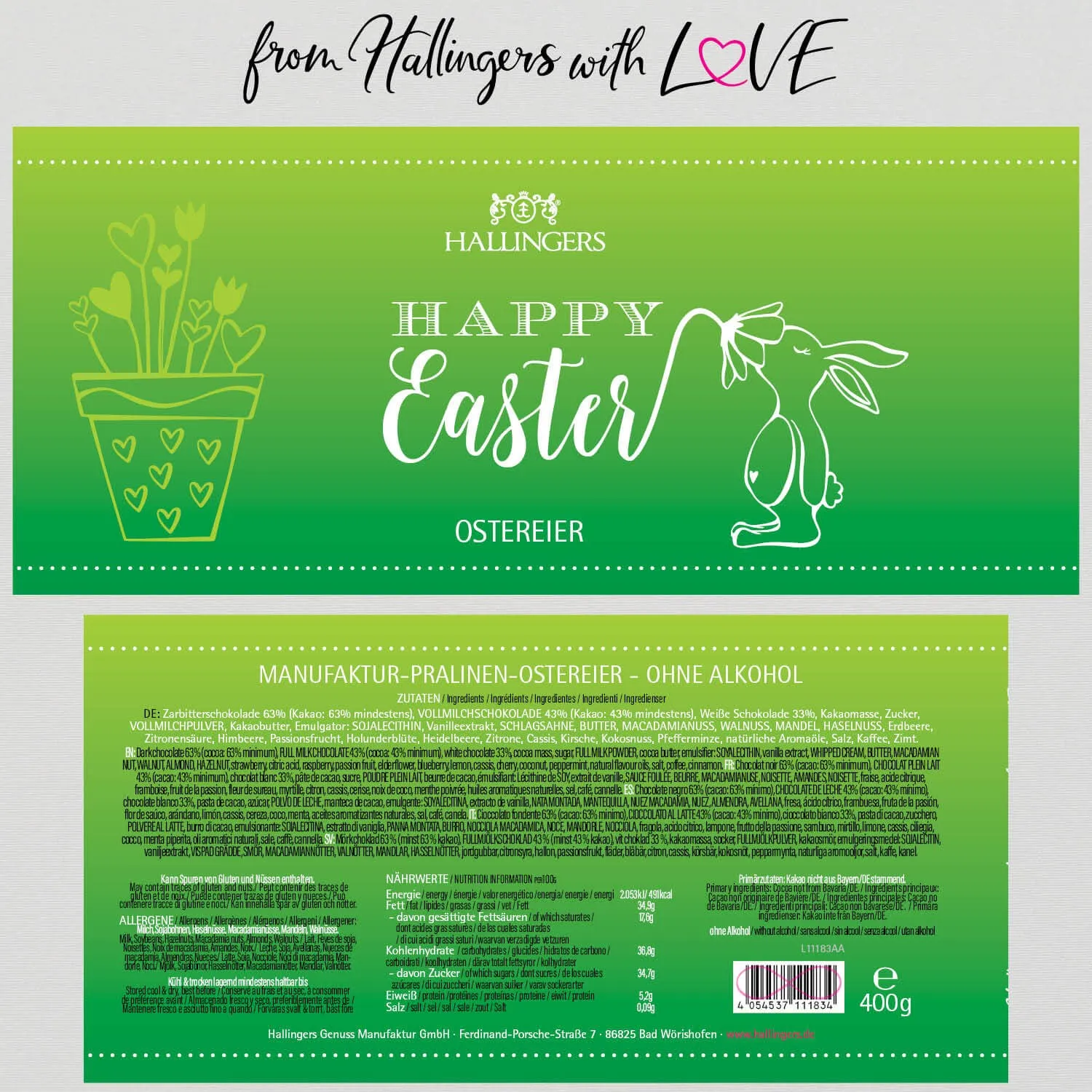 Happy Easter XXL (Pralinen-Ostereier-Mix, ohne Alkohol)