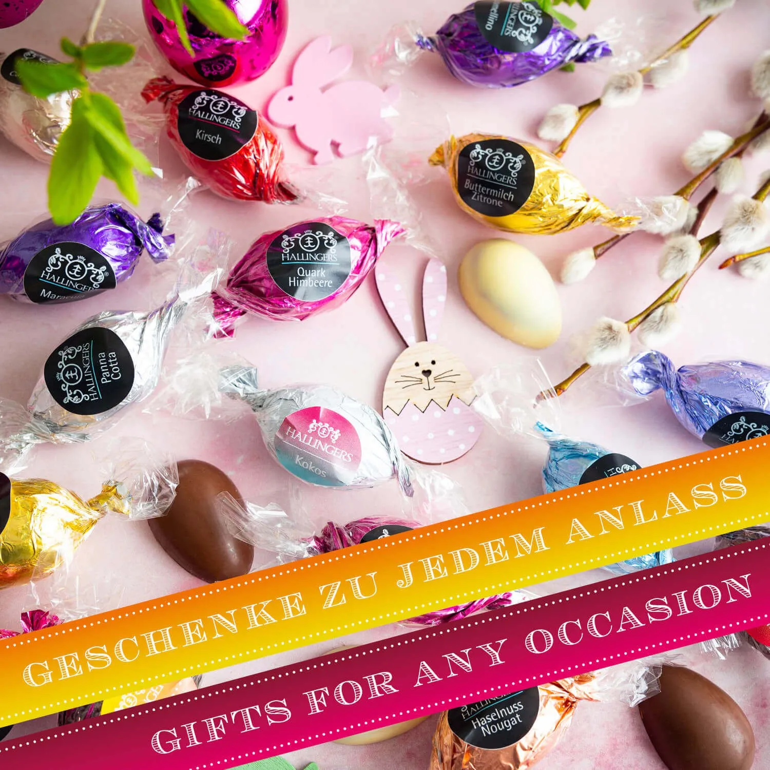 Lassen Sie sich von den zarten Eiern und dem kleinen Osterhasen verzaubern. 