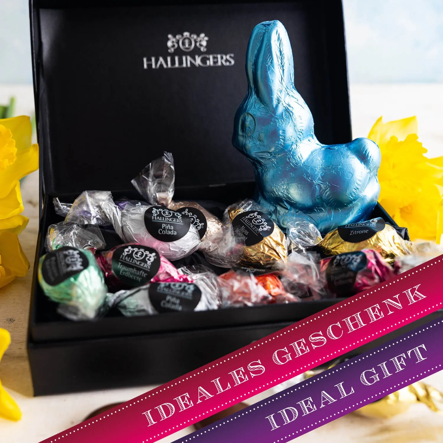 Dieses edle, bunt gefüllte Naschdose darf bei keiner Eiersuche fehlen! Hast du schon ein gutes Versteck?