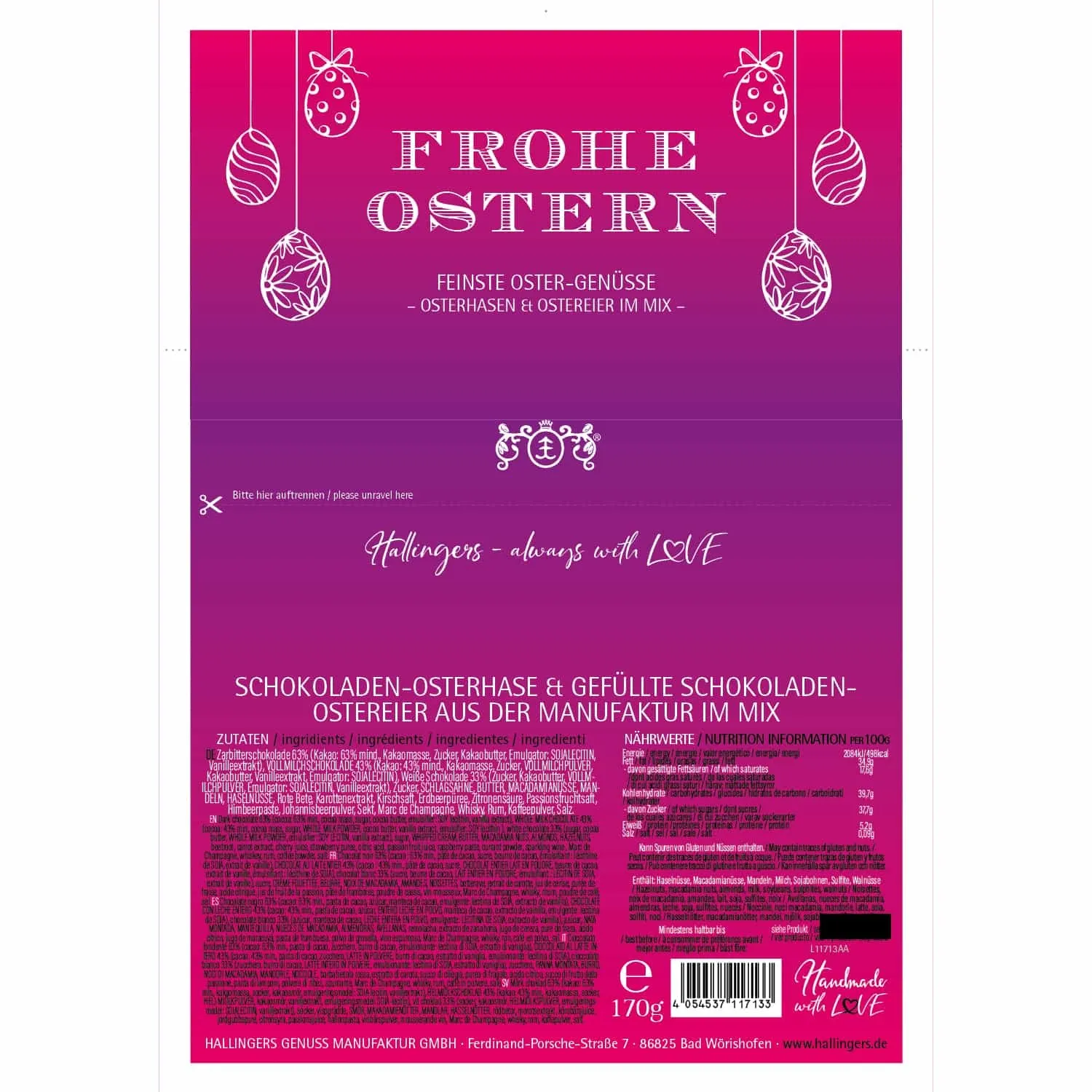 Frohe Ostern (Pralinen-Ostereier-Mix)