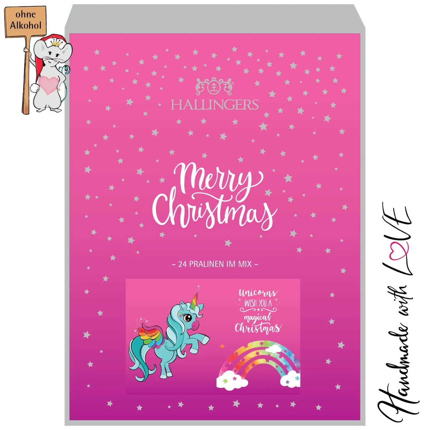 Unicornis / Einhorn (Pralinen Mix, ohne Alkohol)