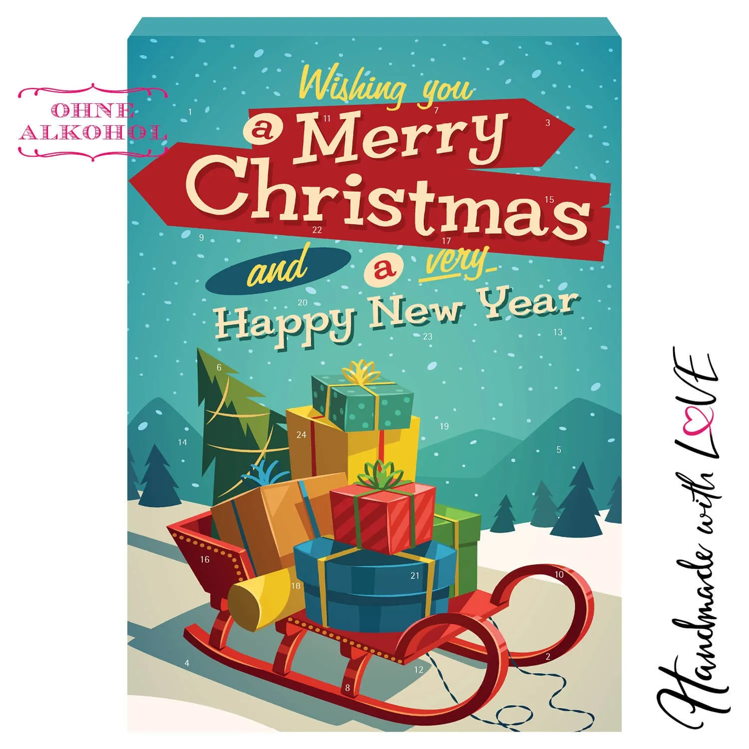 Retro Schlitten (Pralinen Mix, ohne Alkohol)