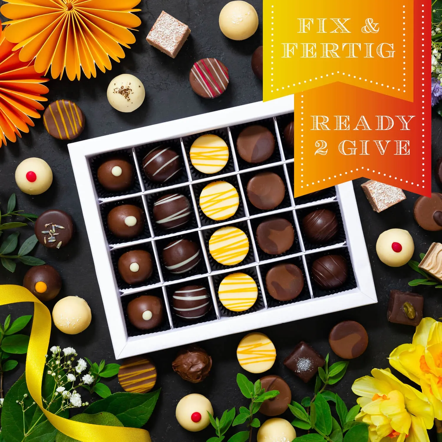 Was soll man nur schenken? Nimm doch Pralinen!