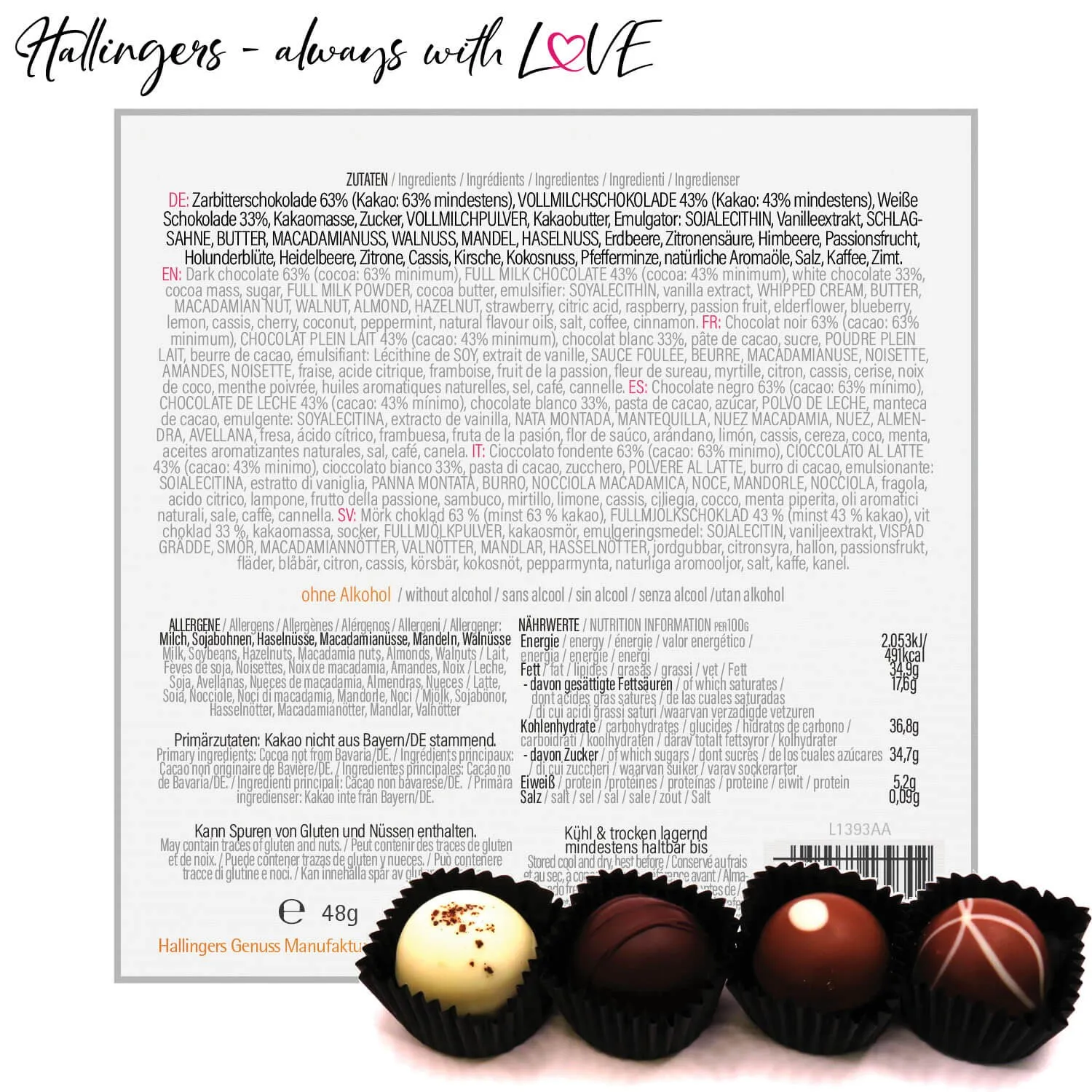 Herzlichen Glückwunsch (Pralinen Mix, ohne Alkohol)