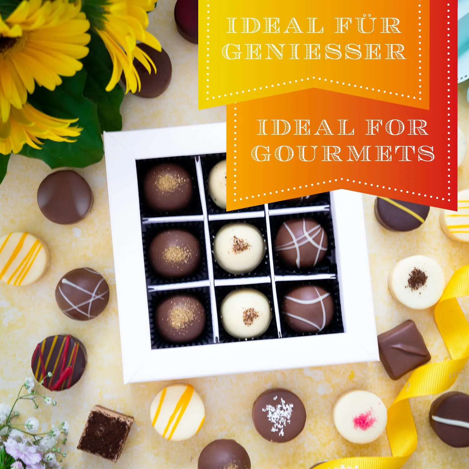 Was soll man nur schenken? Nimm doch Pralinen!