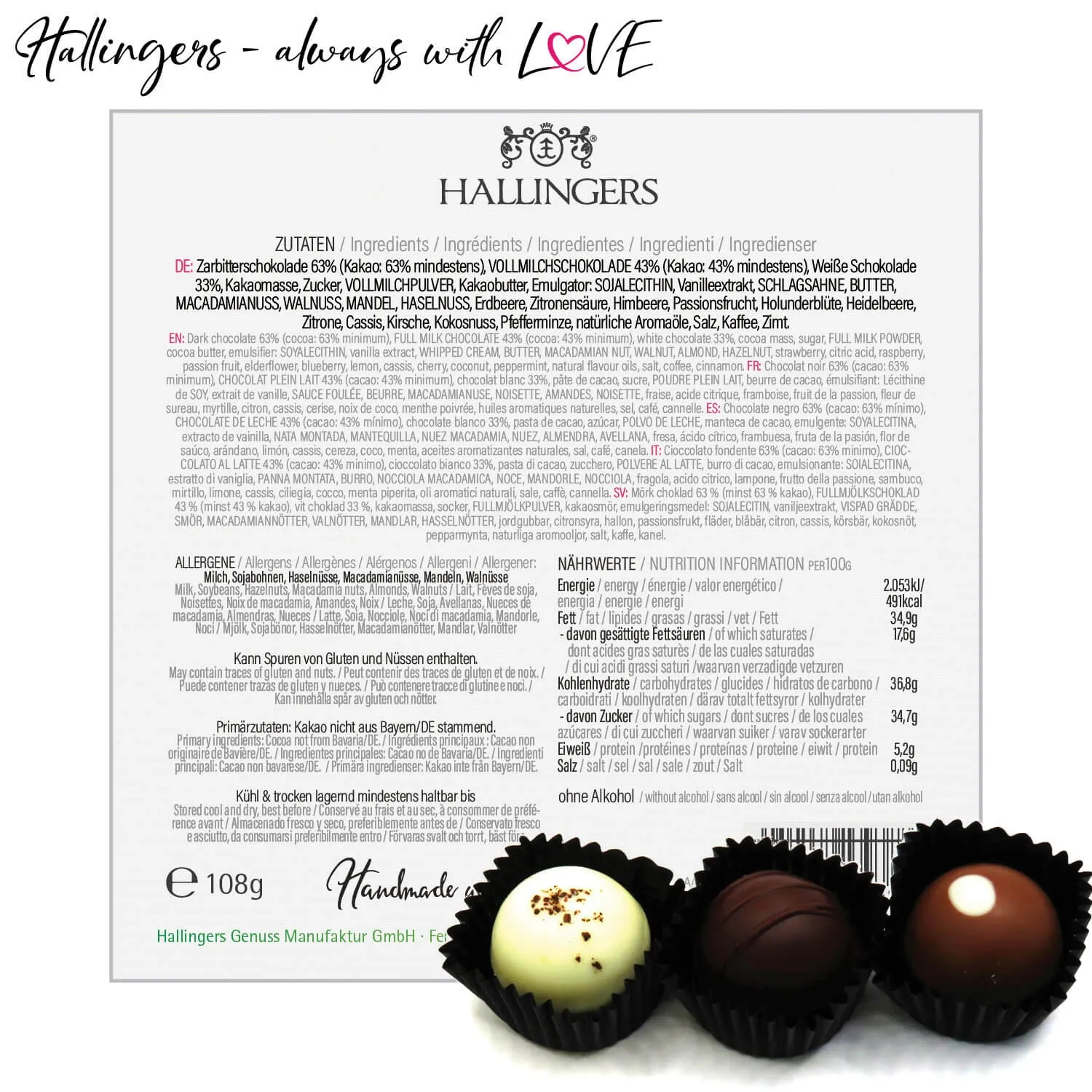 Alles Gute L (Pralinen Mix, ohne Alkohol)