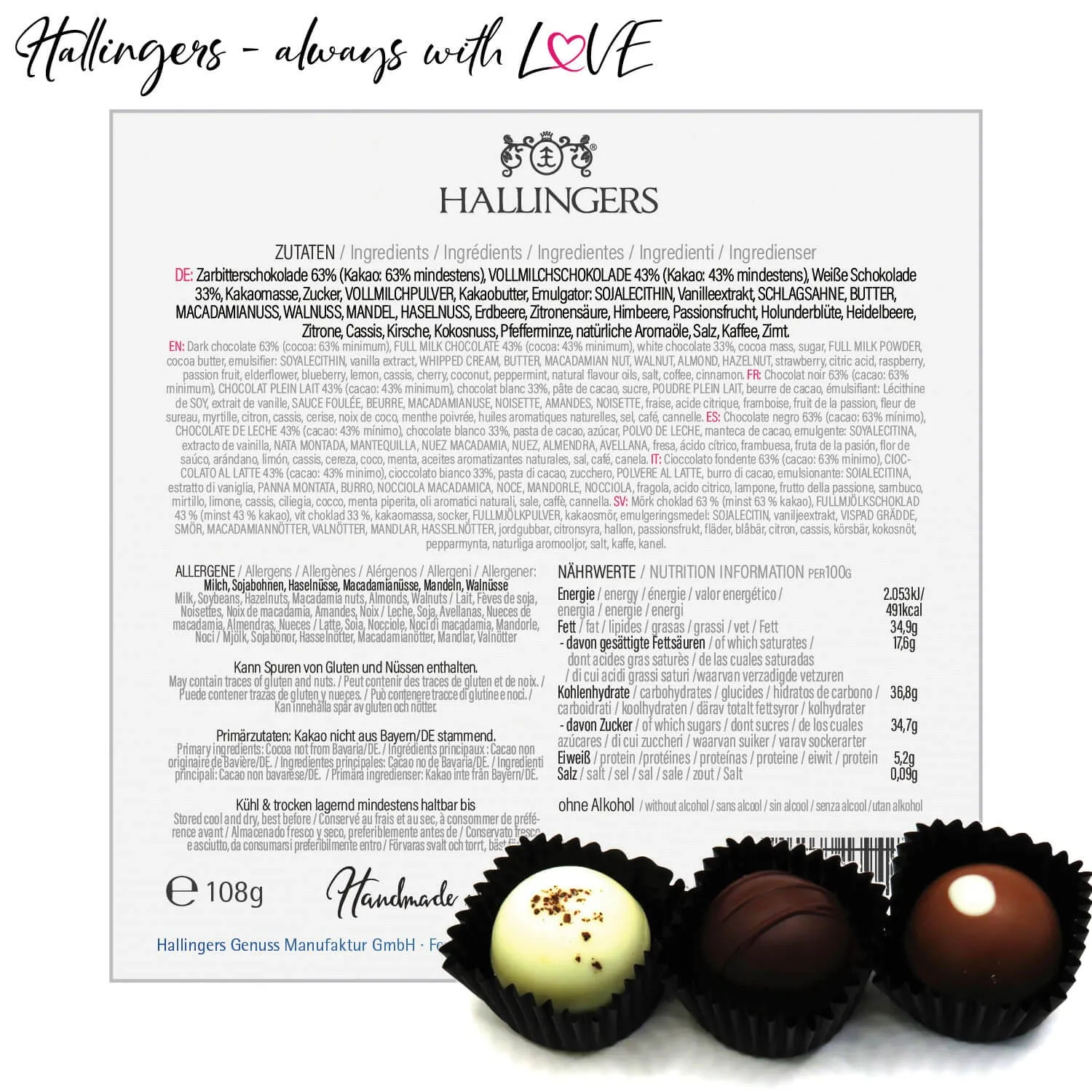 Happy Birthday L (Pralinen Mix, ohne Alkohol)