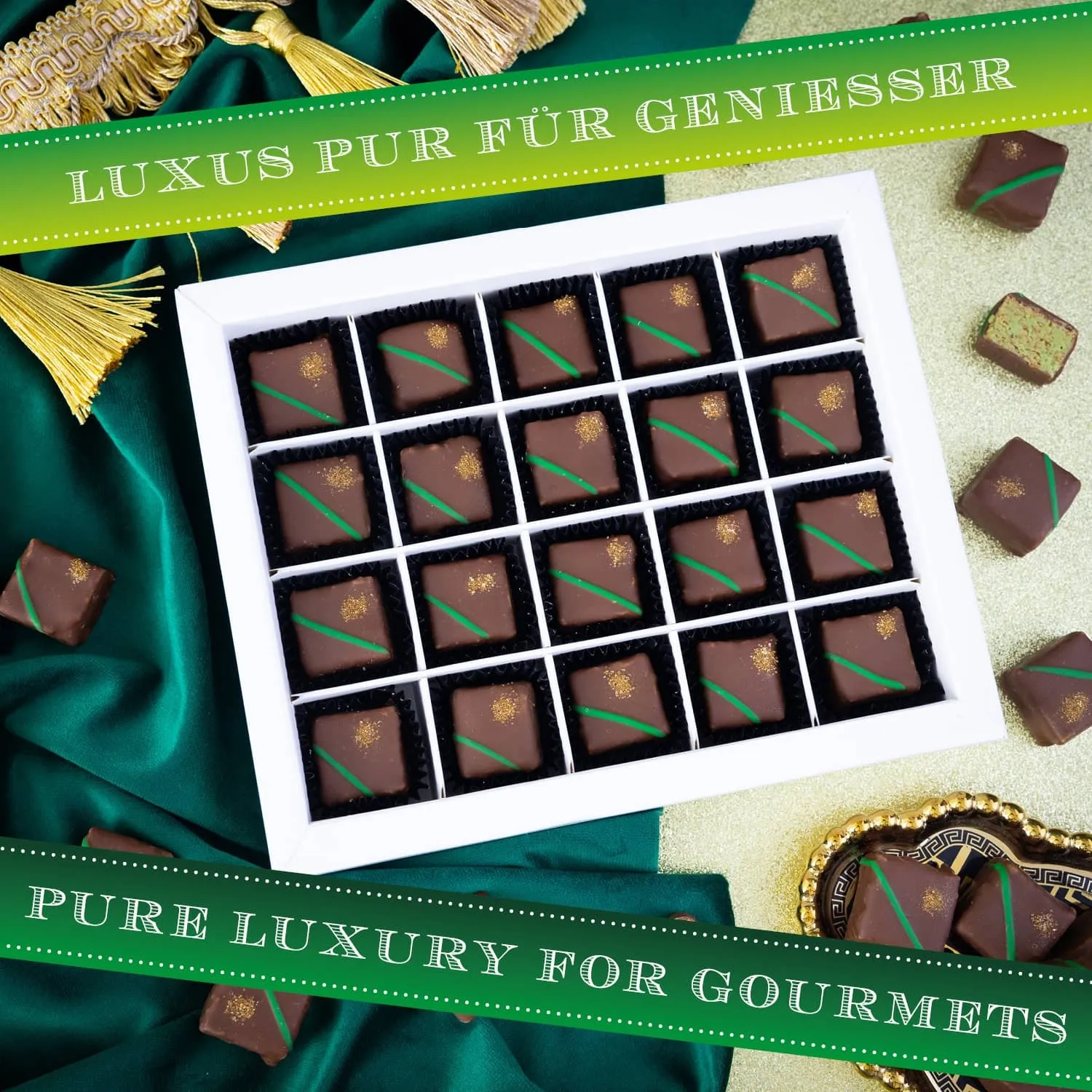 Tradition, Luxus und Tradition, passend zum aktuellen Trend! Verführung pur! Handgemachte Pralinen aus Bayern - die Königsklasse der Confiserie-Kunst!