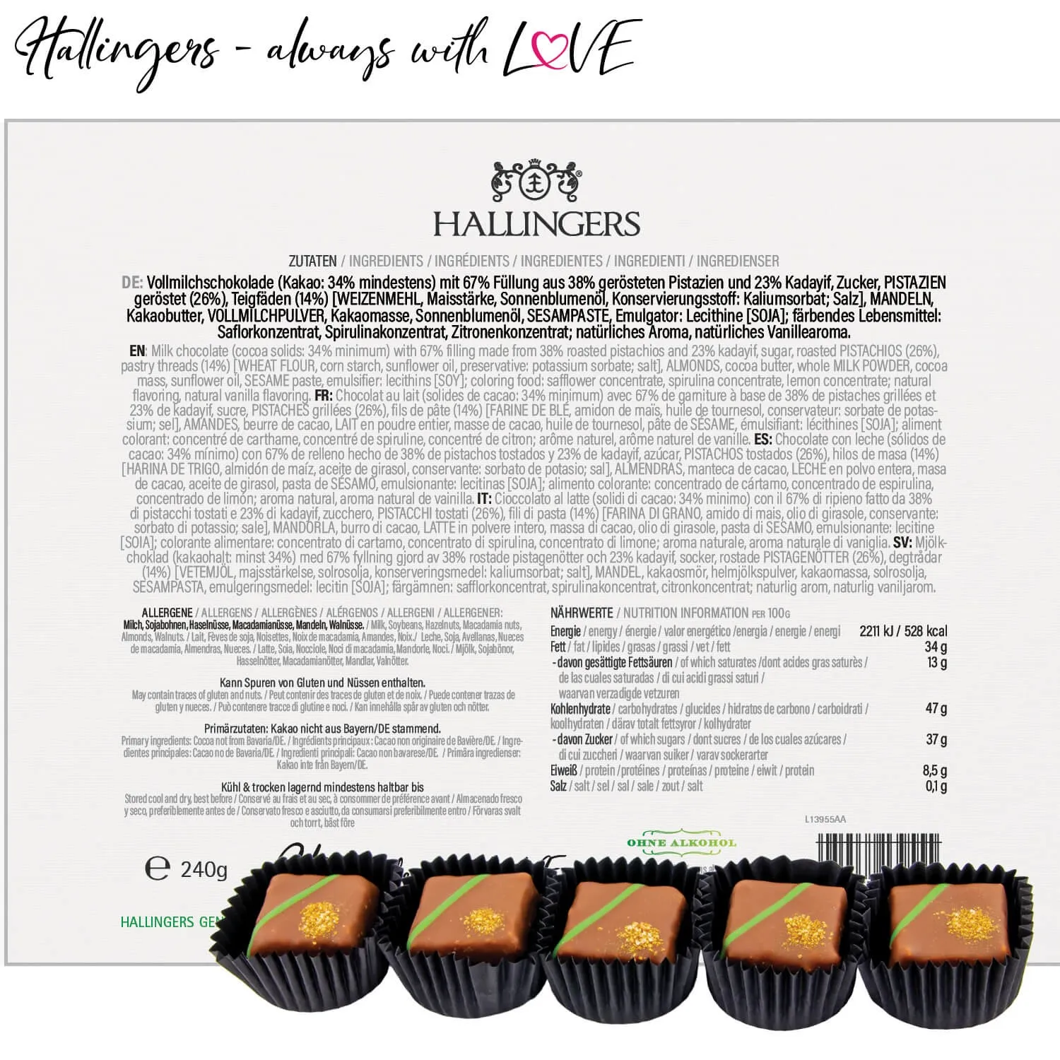 Dubai Pralinen XL (Dubai-Style-Pralinen)