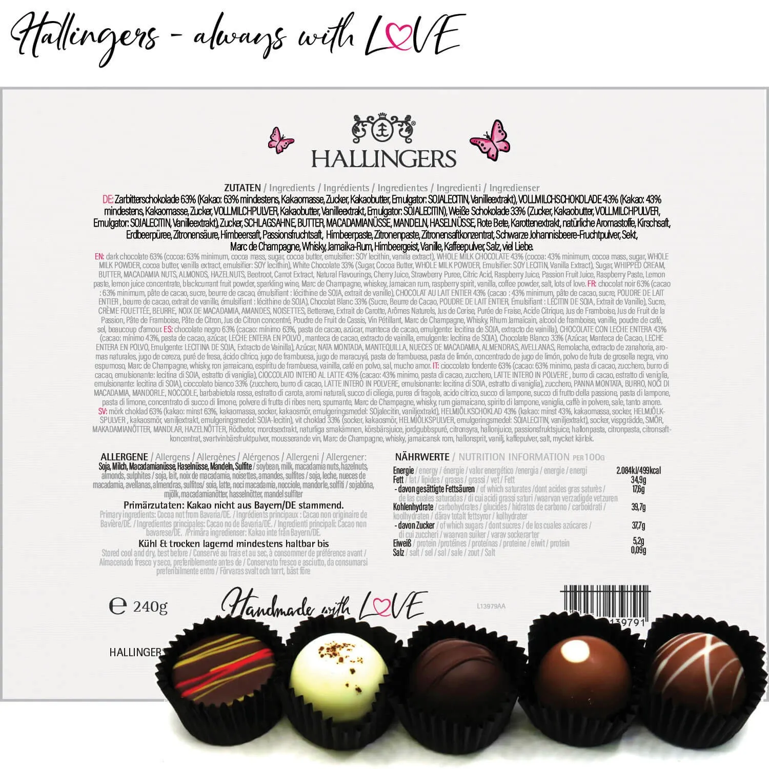 Herzliche Anteilnahme XL (Pralinen-Mix)