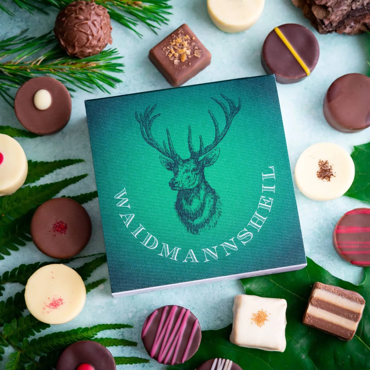 4 köstliche Pralinen als Dankeschön, zur Begrüßung, einfach perfekt für alle Jägerinnen und Jäger! 