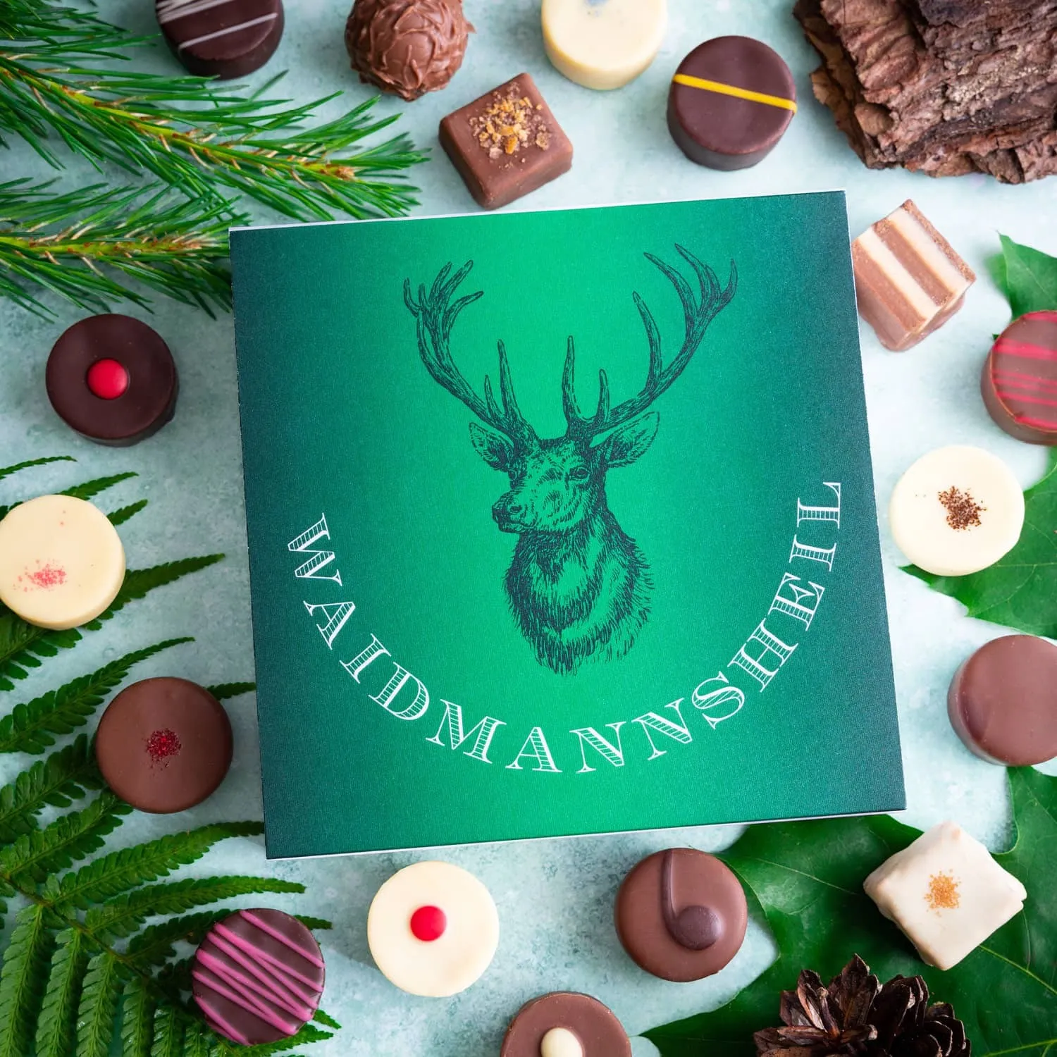 4 köstliche Pralinen als Dankeschön, zur Begrüßung, einfach perfekt für alle Jägerinnen und Jäger! 