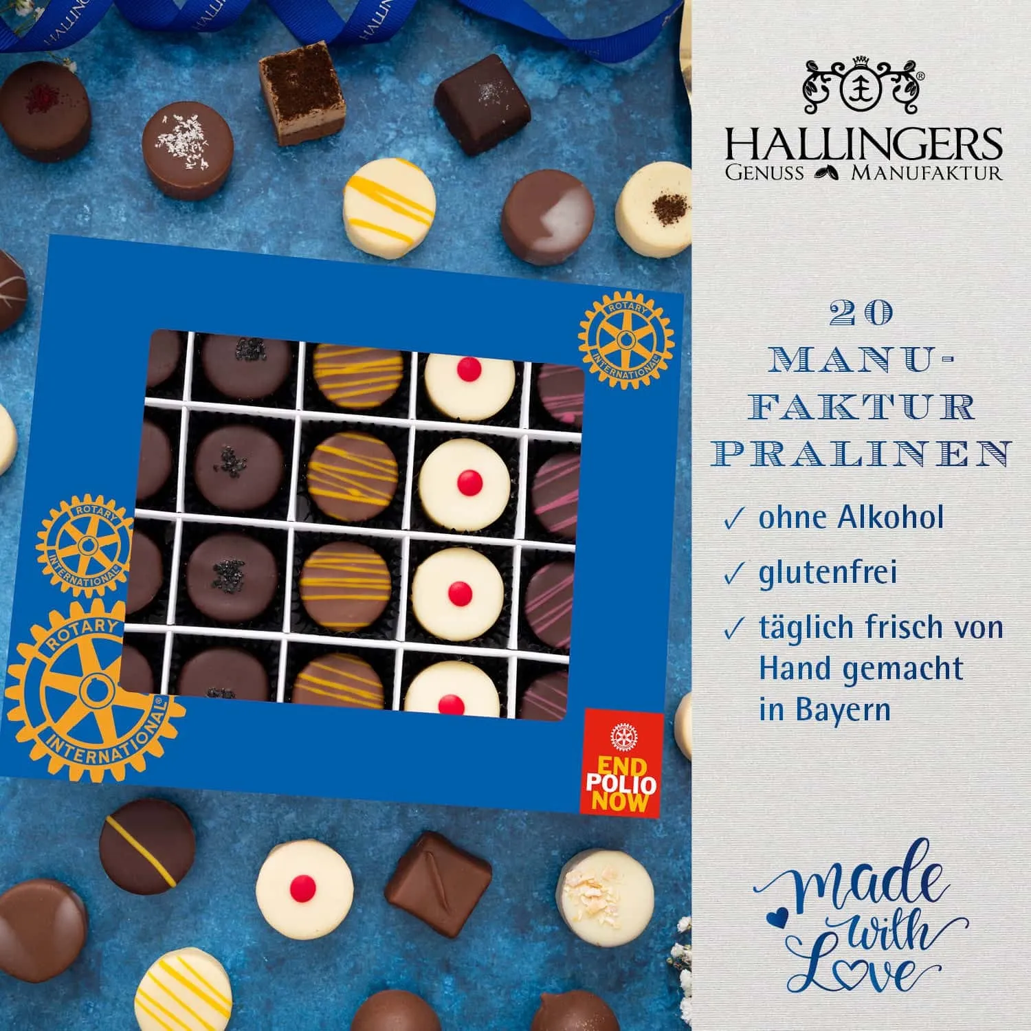 PRALINEN GESCHENKBOX OHNE ALKOHOL - Edle handgemachte Pralinen aus feinstem Confiserie-Edelkakao, stilvoll verpackt in einer hochwertigen XL-Geschenkbox. Exklusiver Schokoladengenuss für besondere Anlässe & genussvolle Momente
