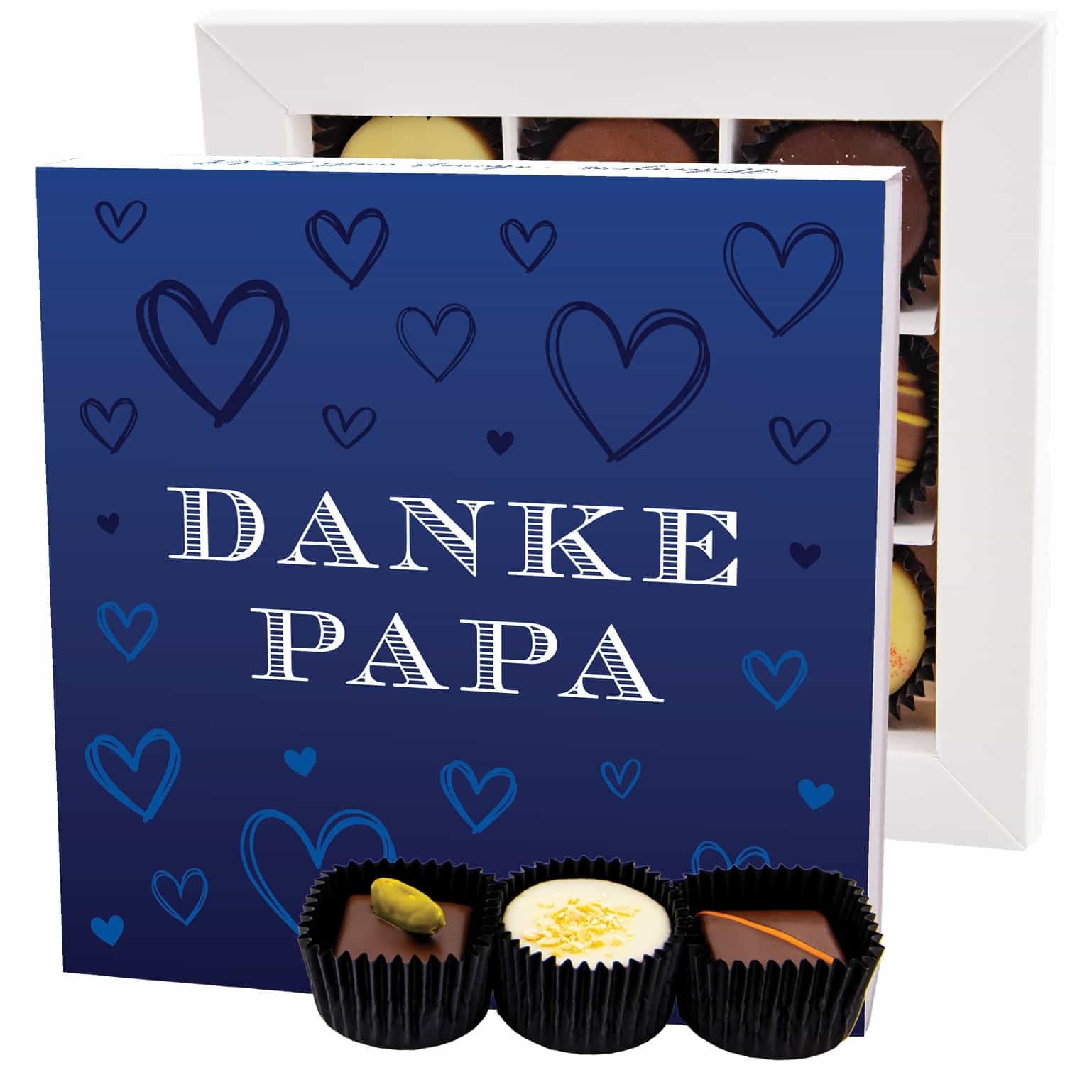 Pralinen Vatertagsgeschenk - ohne Alkohol handmade "Danke Papa" - Hallingers Genuss Manufaktur