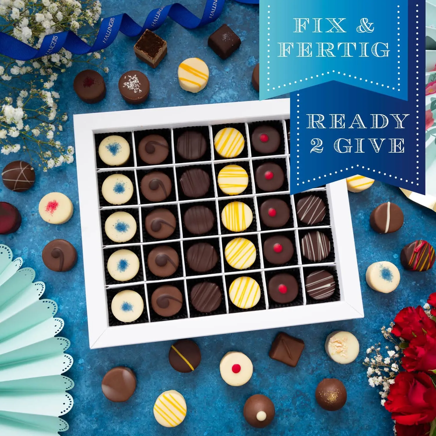 Herzchen für Papa - es gibt viele Gelegenheiten um dem Papa ein paar Herzchen mit leckeren Pralinen zu schenken!