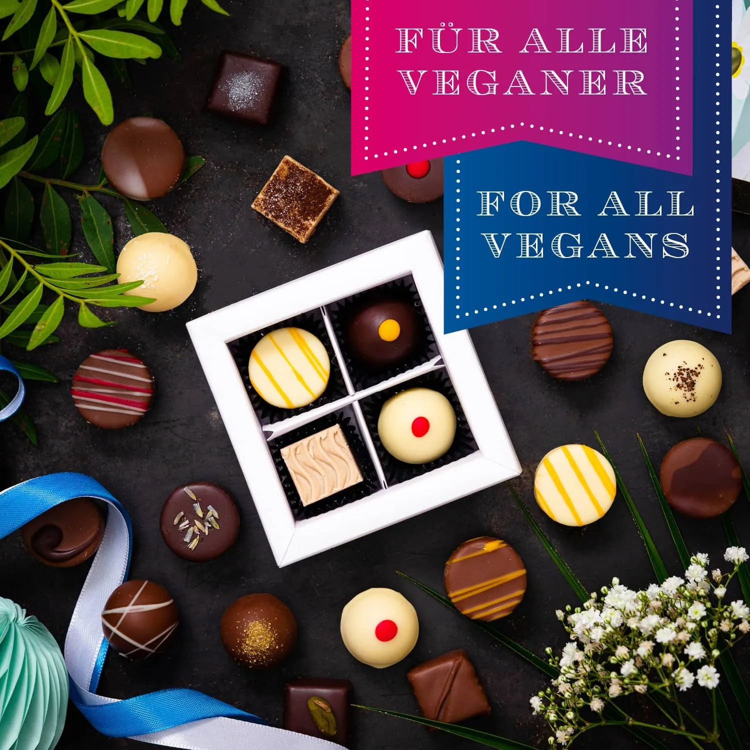 Unsere feinsten Pralinen sind purer Genuss und perfekt zum Teilen mit besonderen Menschen. Ein hervorragendes Mitbringsel!