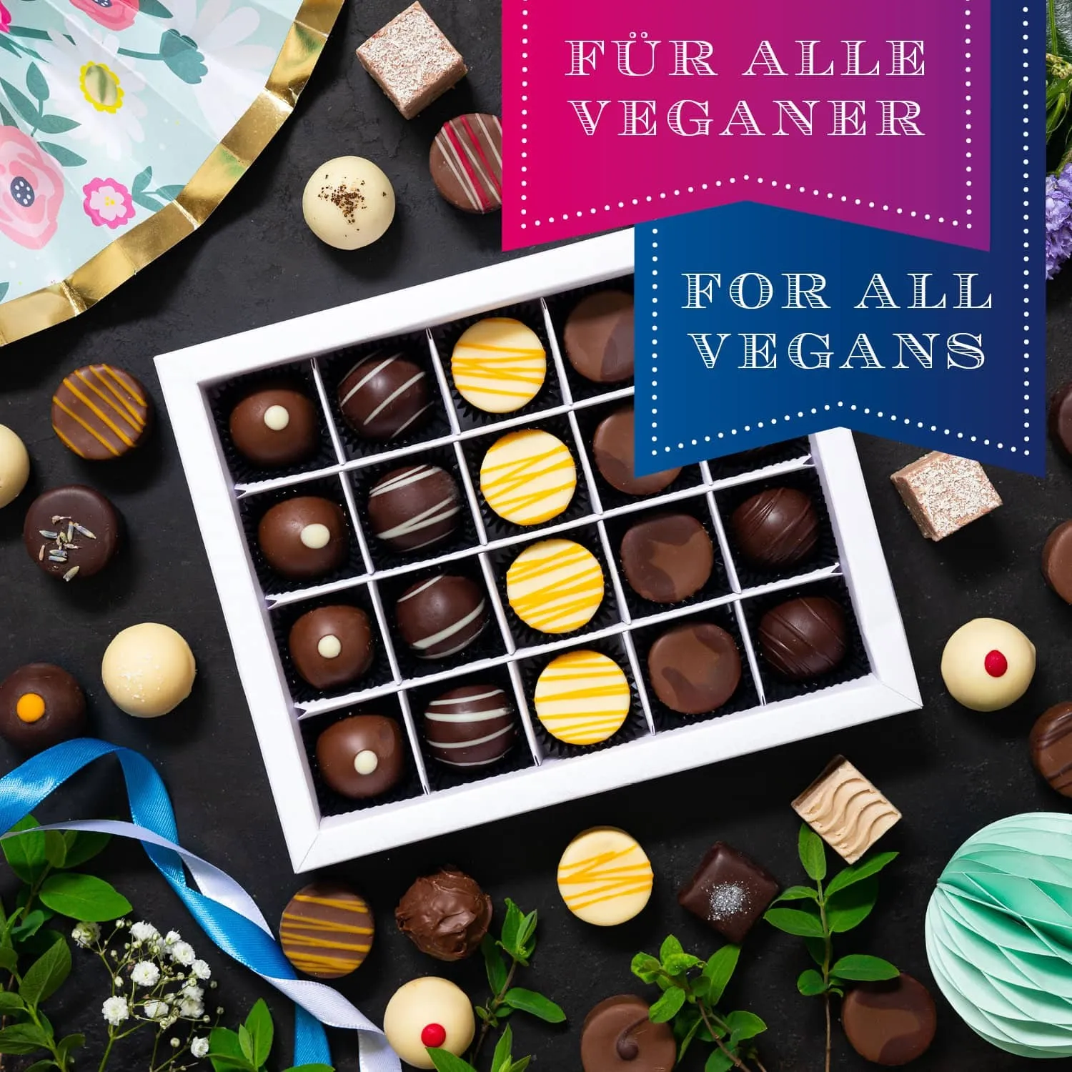 Unsere feinsten Pralinen sind purer Genuss und perfekt zum Teilen mit besonderen Menschen. Ein hervorragendes Mitbringsel!