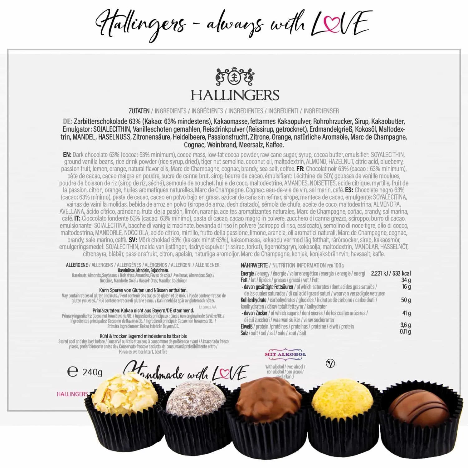 Vegane Pralinen XL (Pralinen-Mix, vegan)