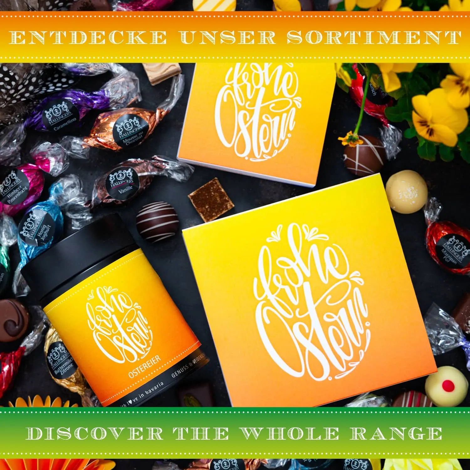 Schickes Design und Pralinen ohne Alkohol - mhhhh...