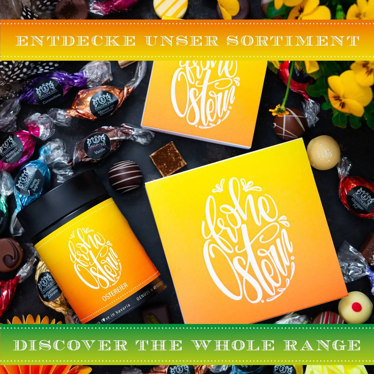 Schickes Design und Pralinen ohne Alkohol - mhhhh...