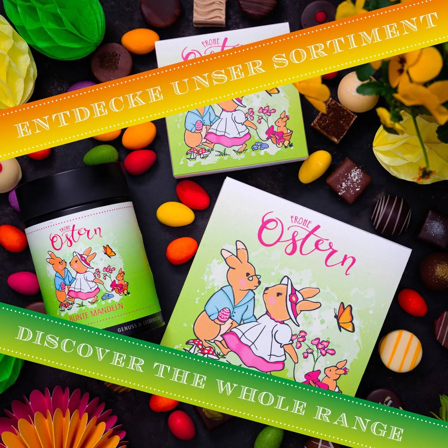 Schickes Design und Pralinen ohne Alkohol - mhhhh...