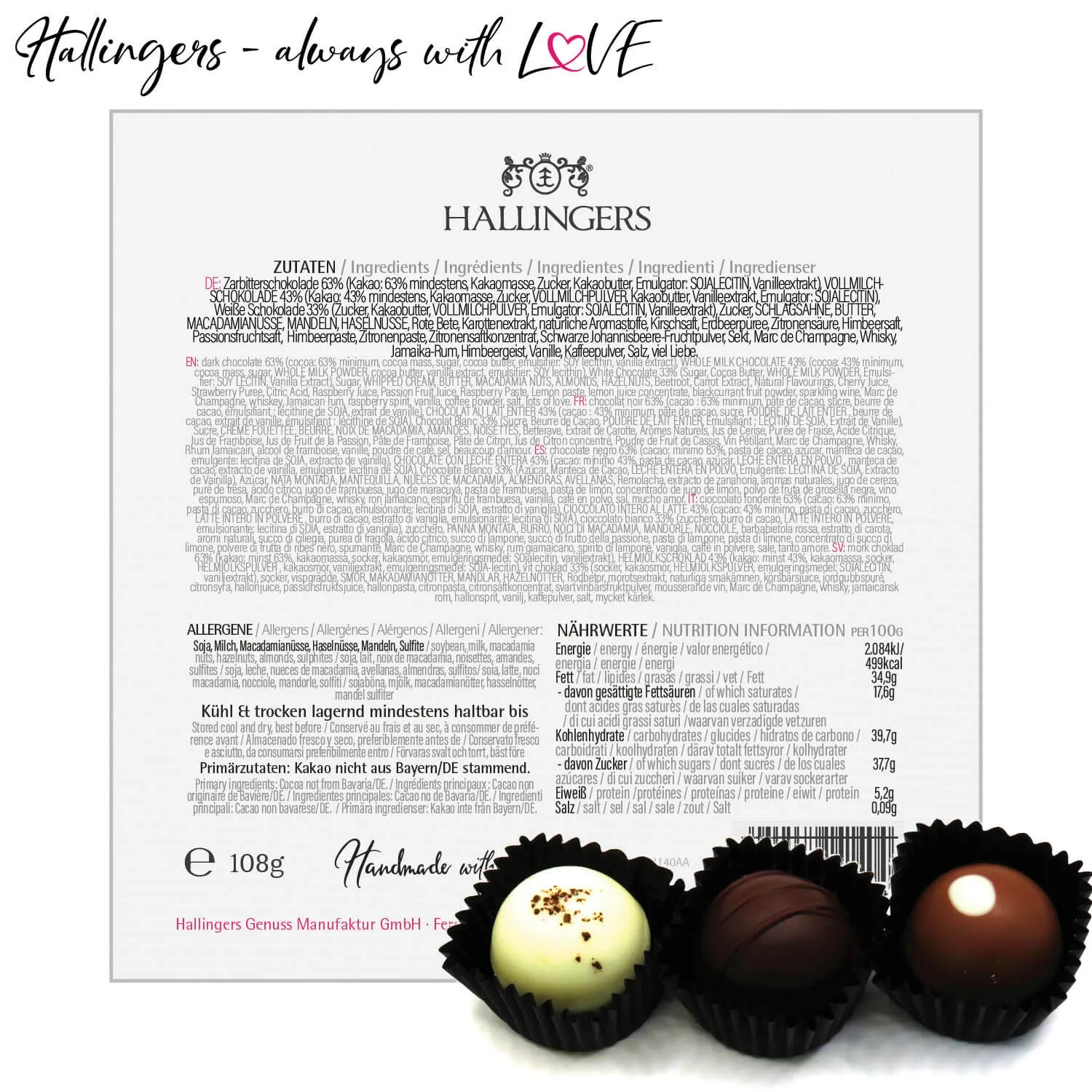 Frohe Ostern pink L (Pralinen-Mix)