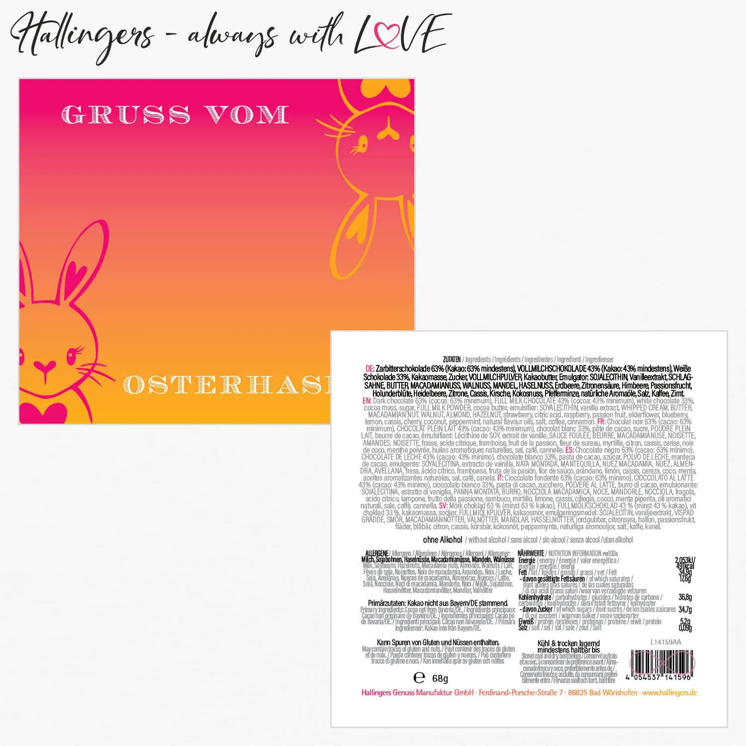 Gruß vom Osterhasen (Pralinen-Ostereier-Mix)