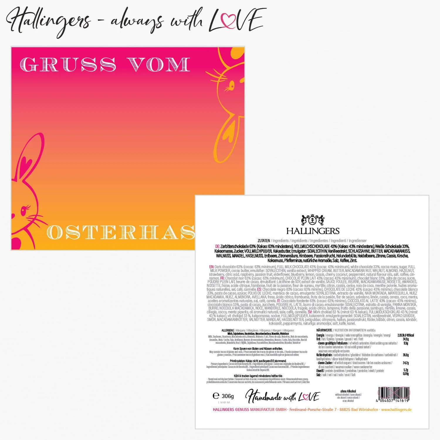 Gruß vom Osterhasen XL (Pralinen-Ostereier-Mix)