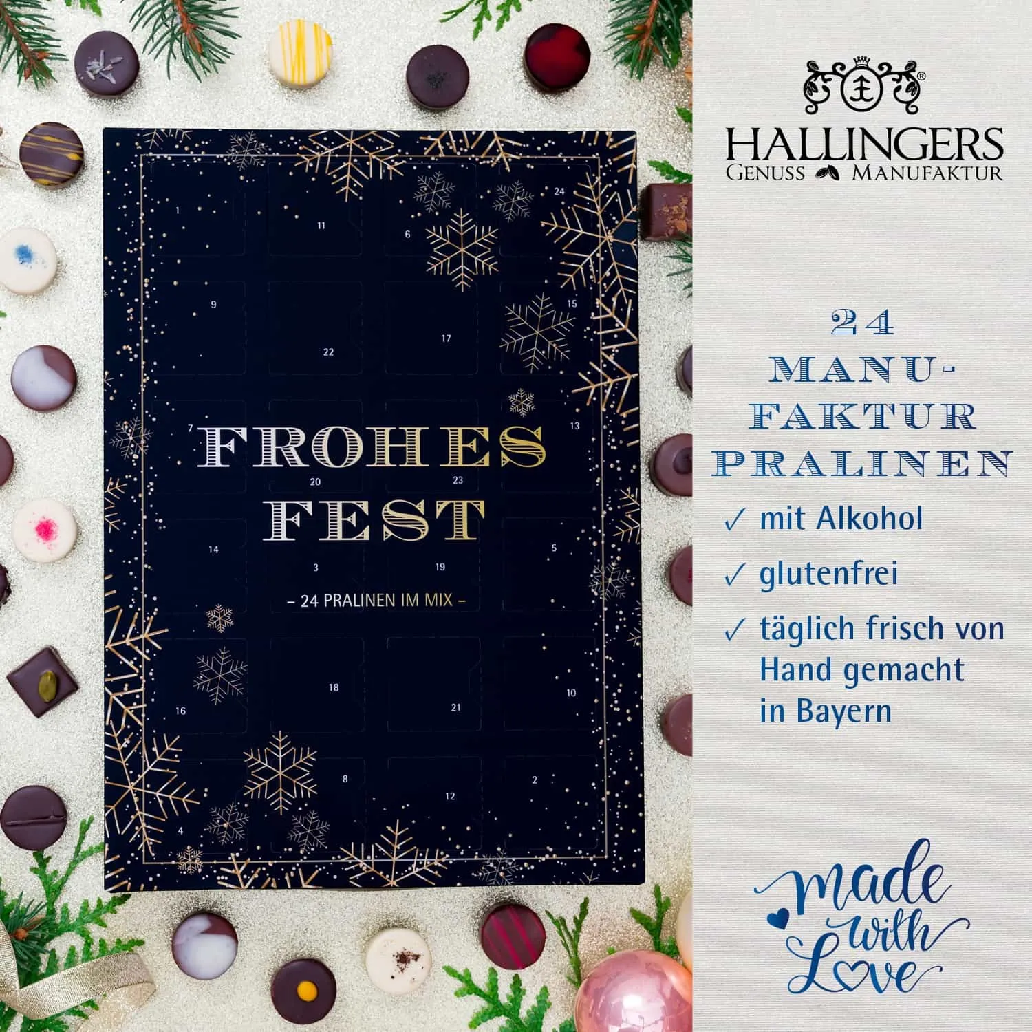 24 Genussmomente in der Weihnachtszeit. Pralinen - ein must-have!