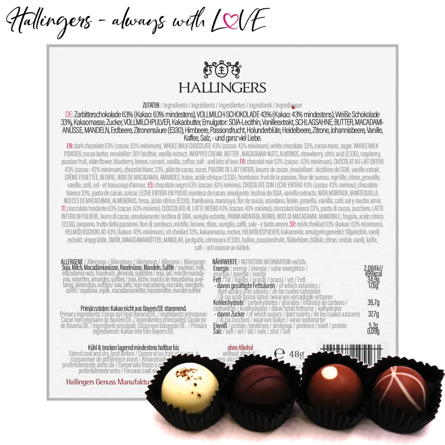 Schöne Weihnachten (Pralinen Mix, ohne Alkohol)