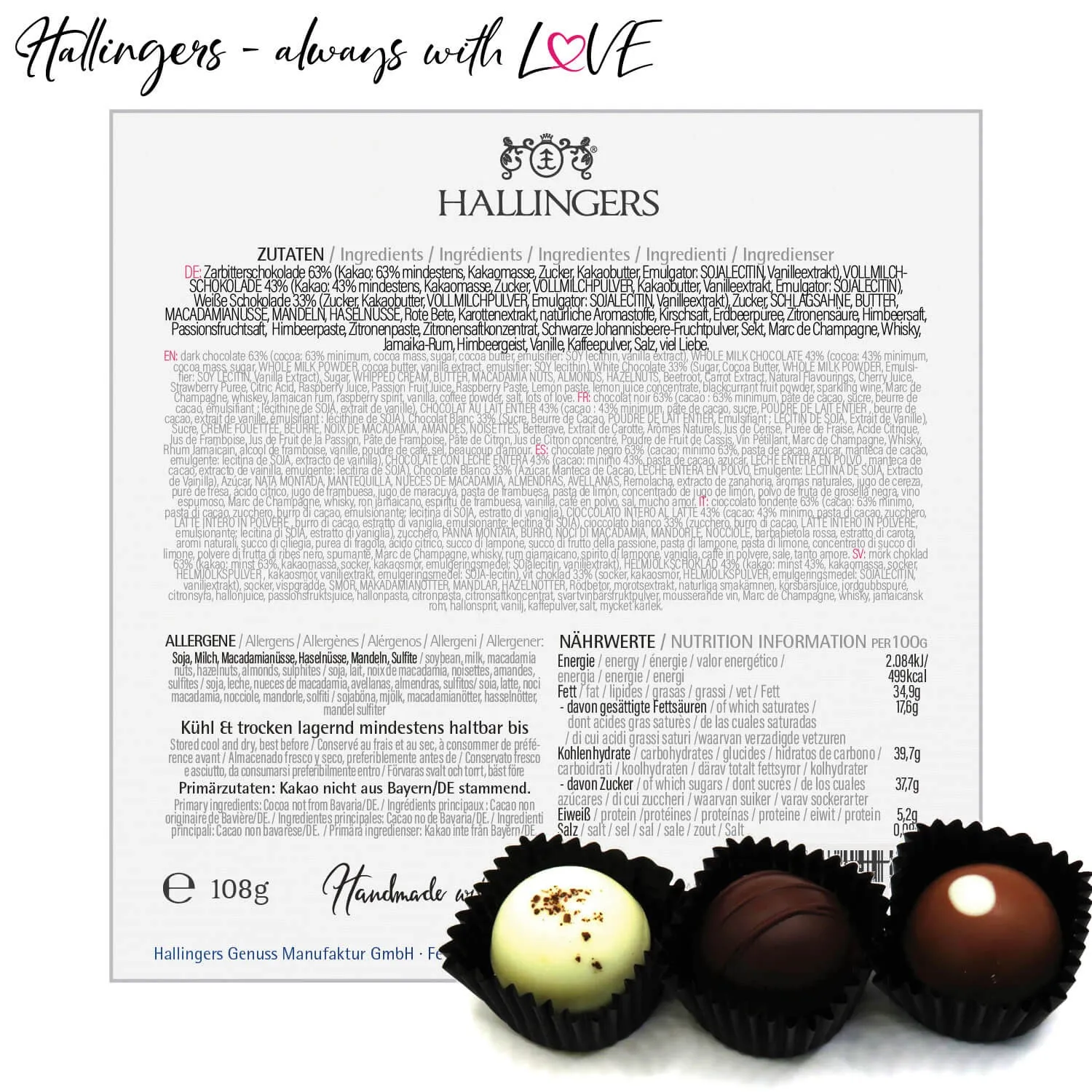 Vielen Dank Blau L (Pralinen-Mix)