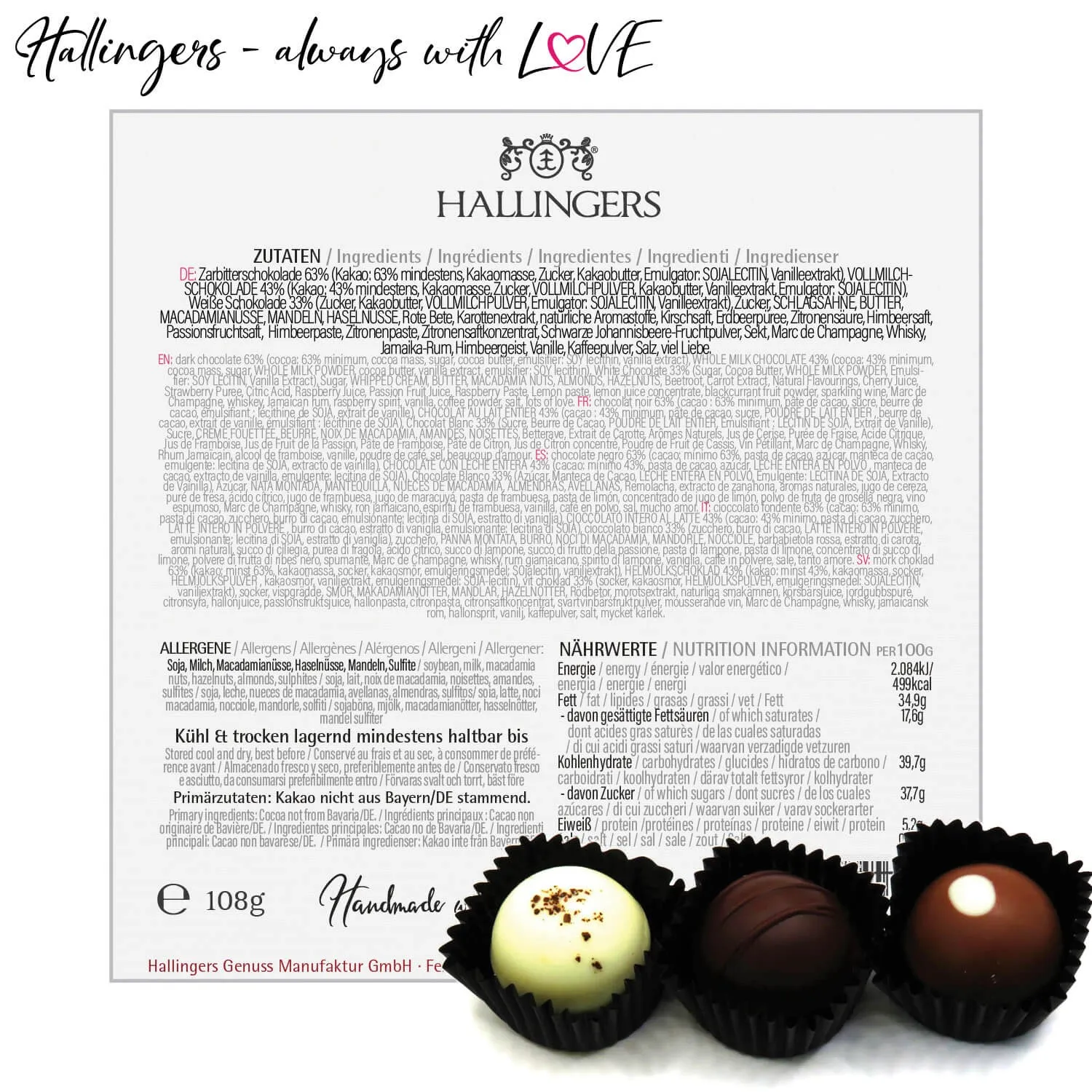 Merry Christmas Rot L (Pralinen-Mix)