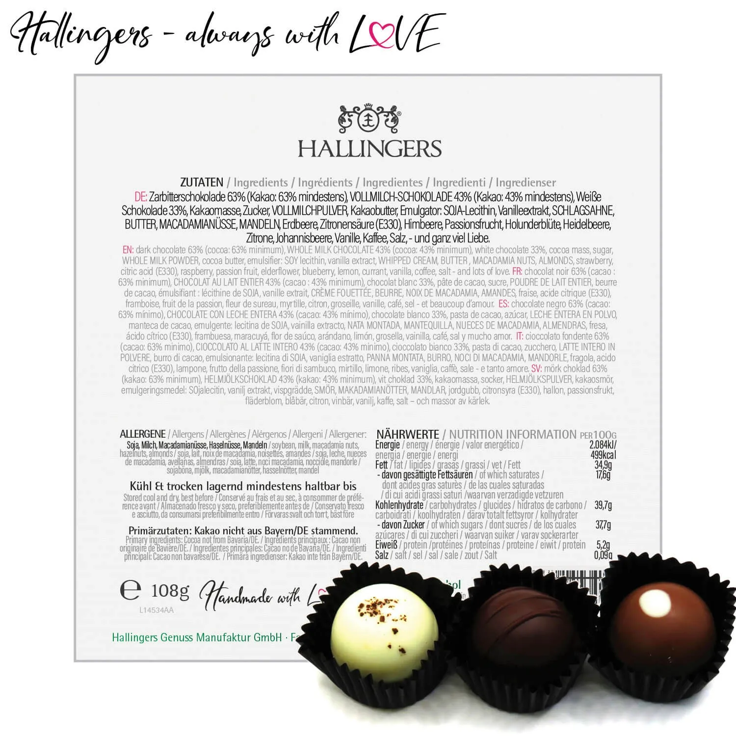 Schöne Weihnachten L (Pralinen Mix, ohne Alkohol)