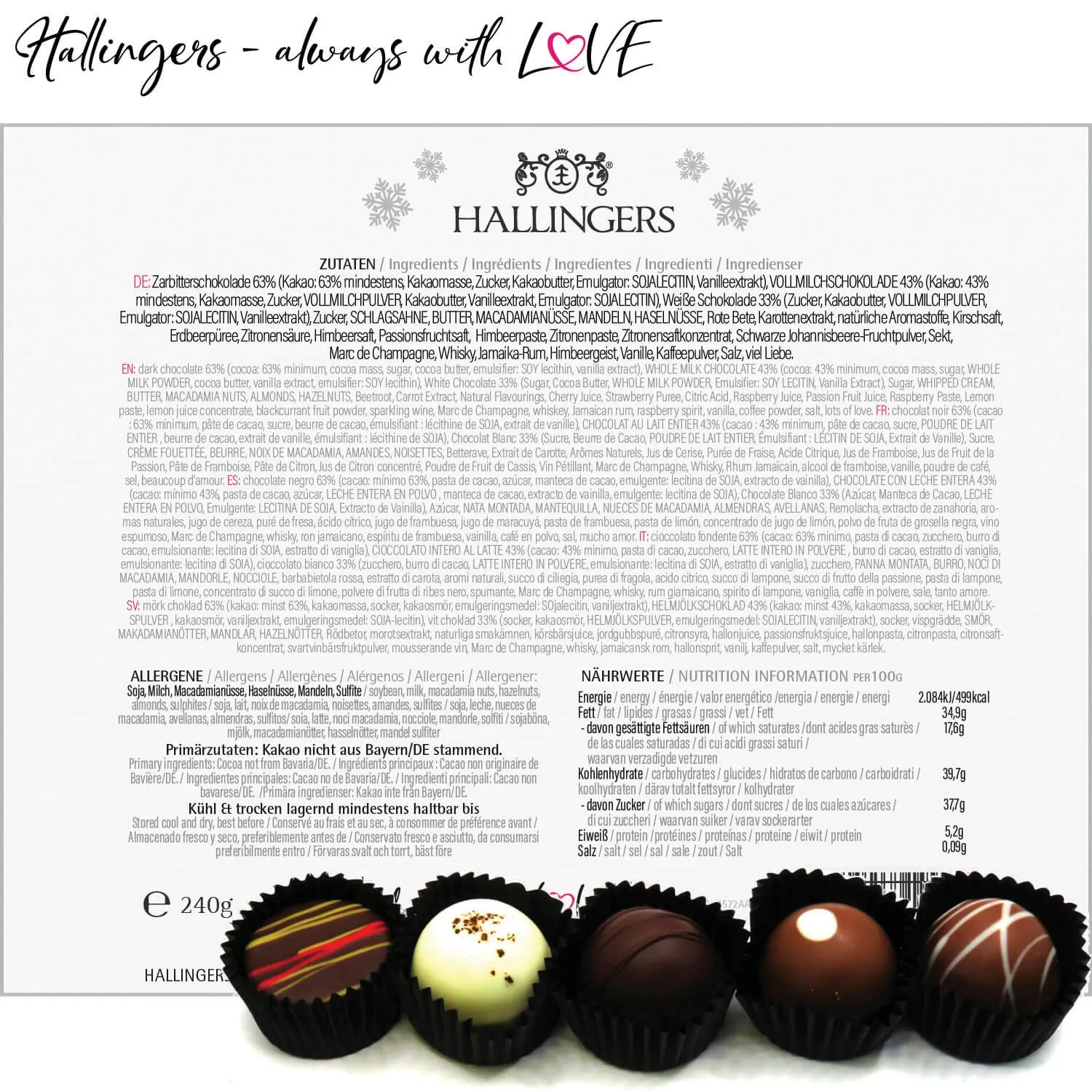 Frohes Fest Weiß XL (Pralinen-Mix)