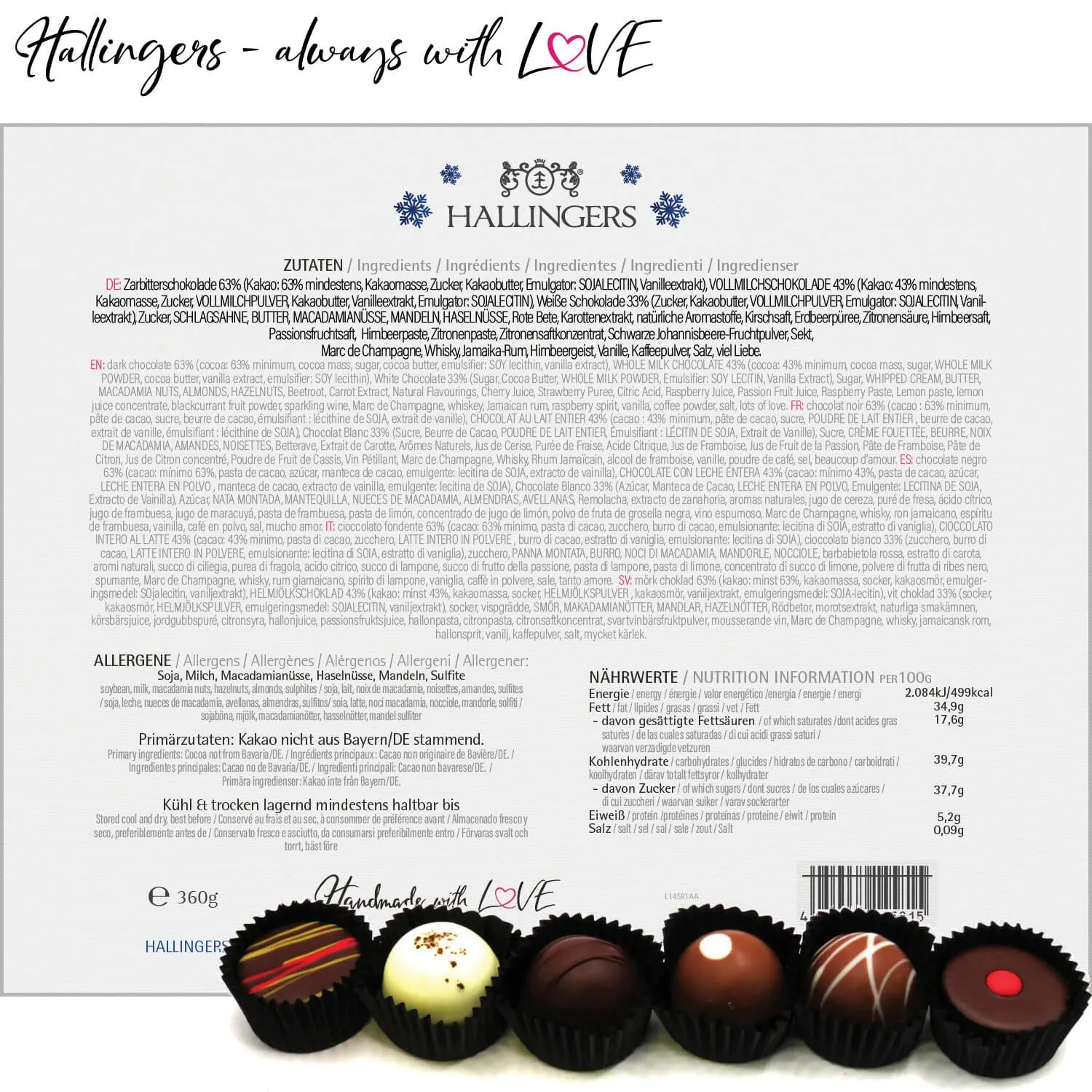 Vielen Dank Blau XXL (Pralinen-Mix)