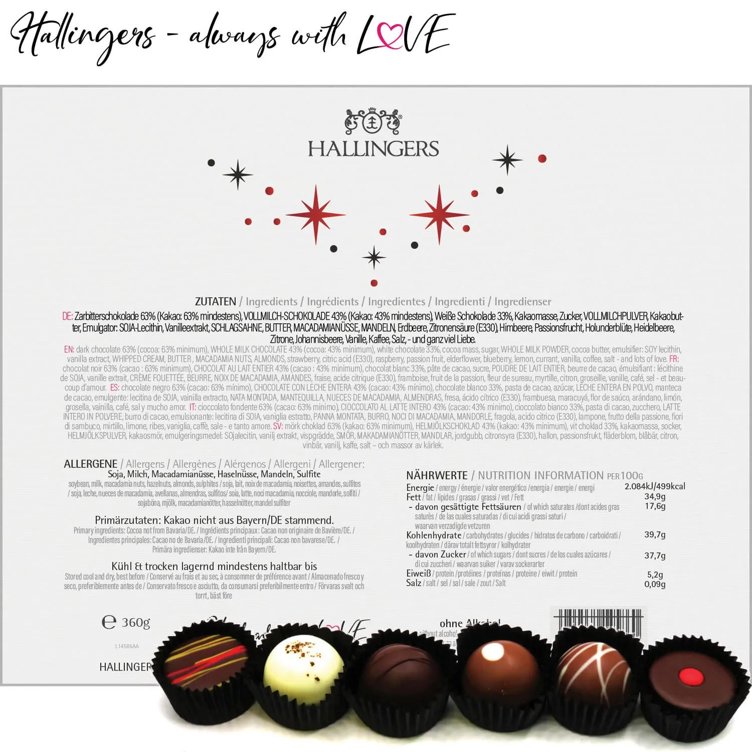 Schöne Weihnachten XXL (Pralinen Mix, ohne Alkohol)