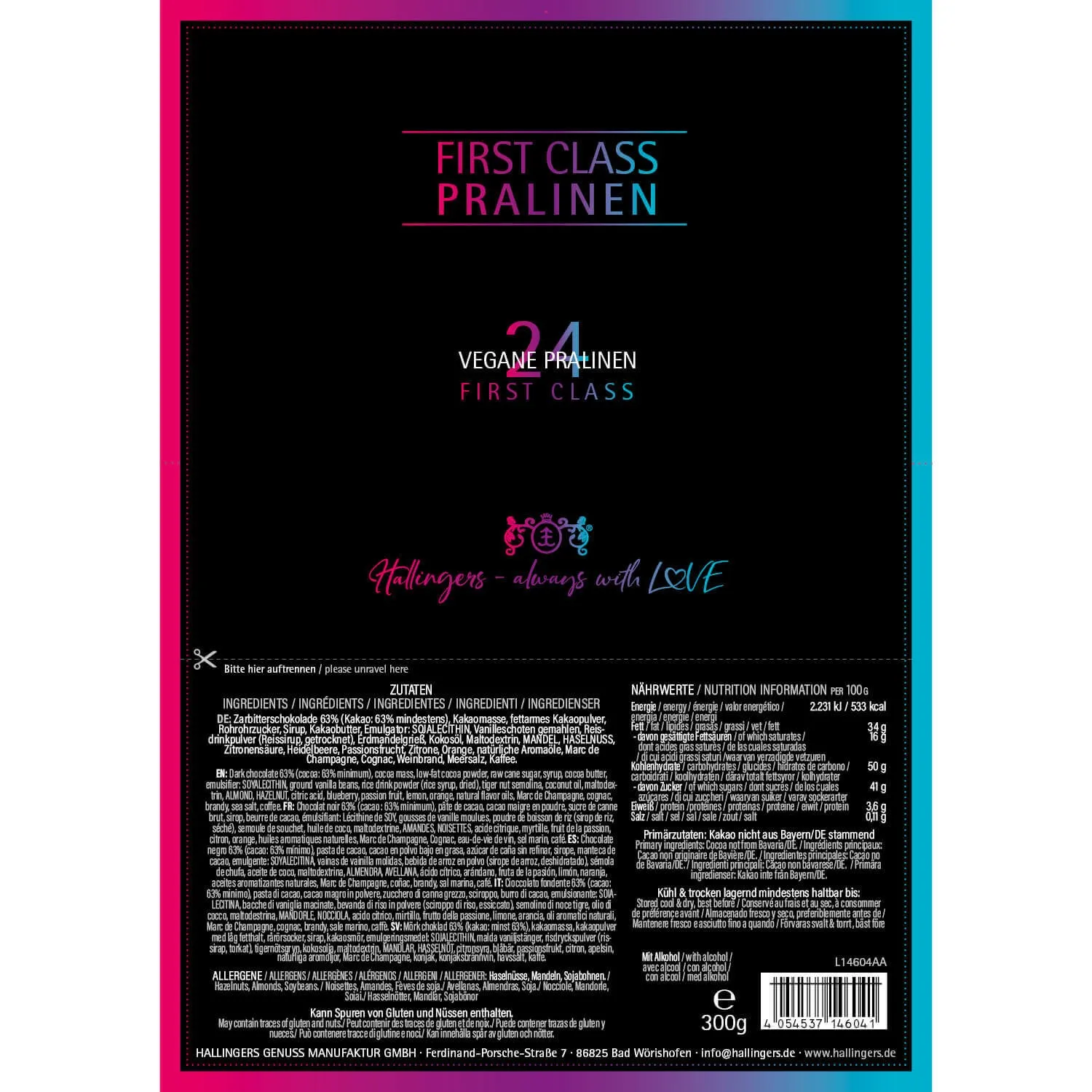 FirstClass Vegane Selection (Pralinen-Mix, vegan)