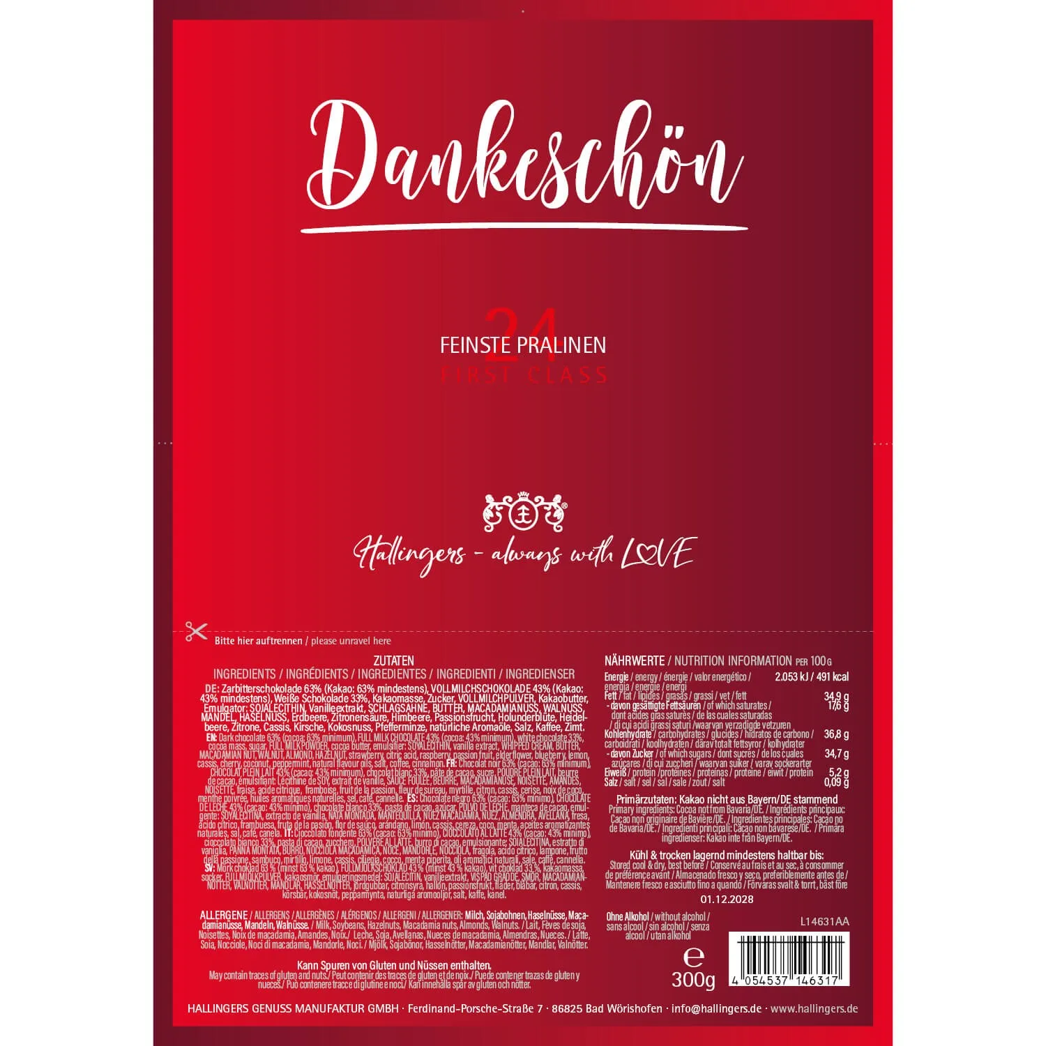 Dankeschön (Pralinen Mix, ohne Alkohol)