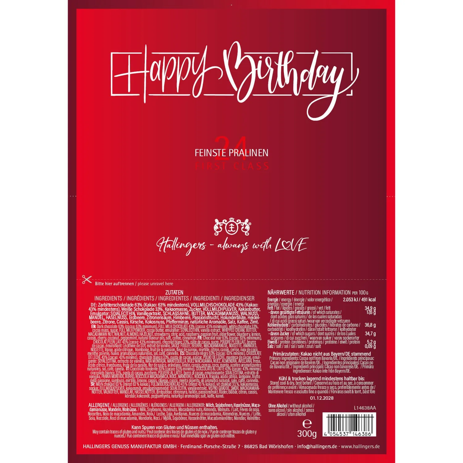 Happy Birthday (Pralinen Mix, ohne Alkohol)