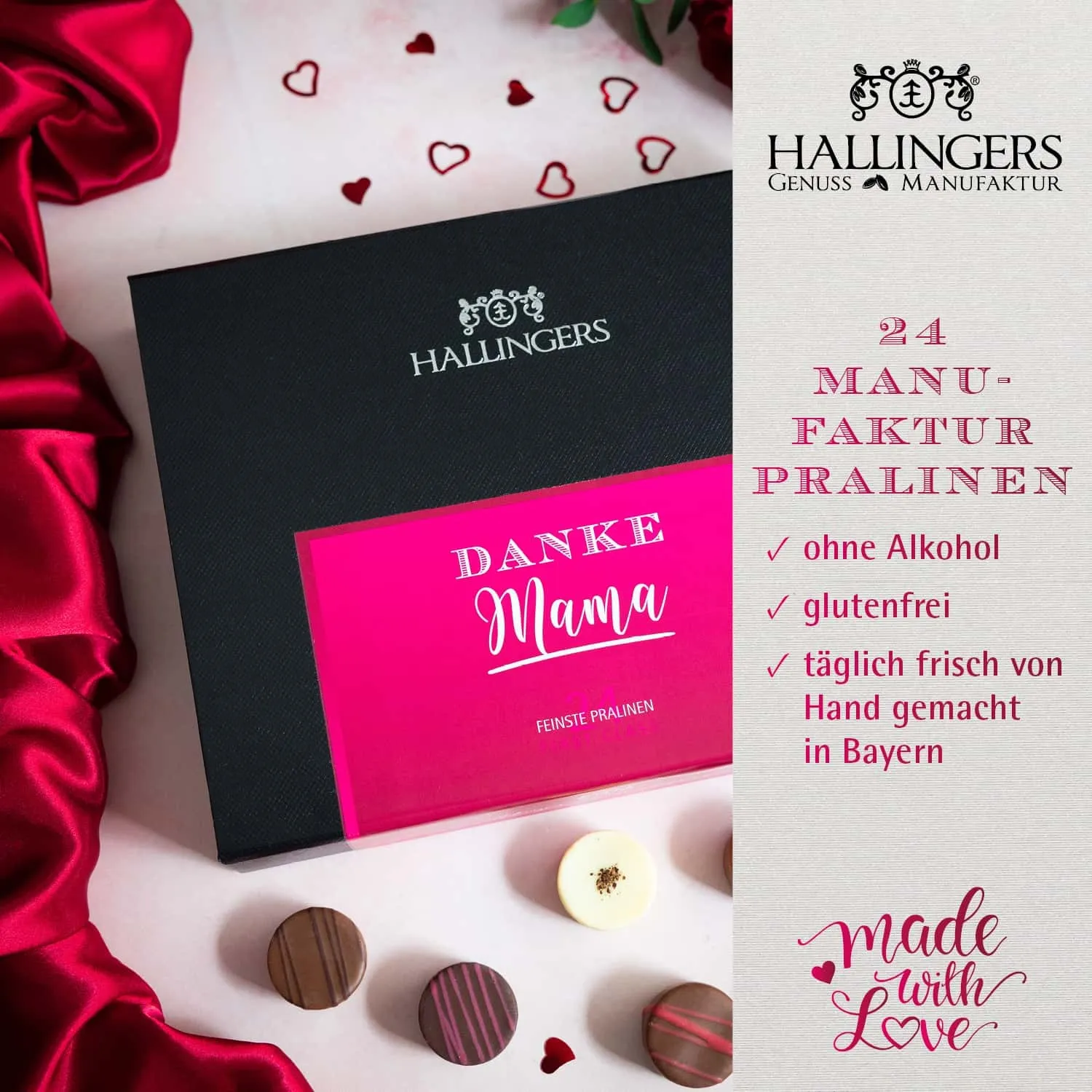 Perfekt als Geschenk, Gruß oder Mitbringsel - da freut sich jeder Papa! Spitzen Qualität: Premium-Pralinen für anspruchsvolle Genießer.