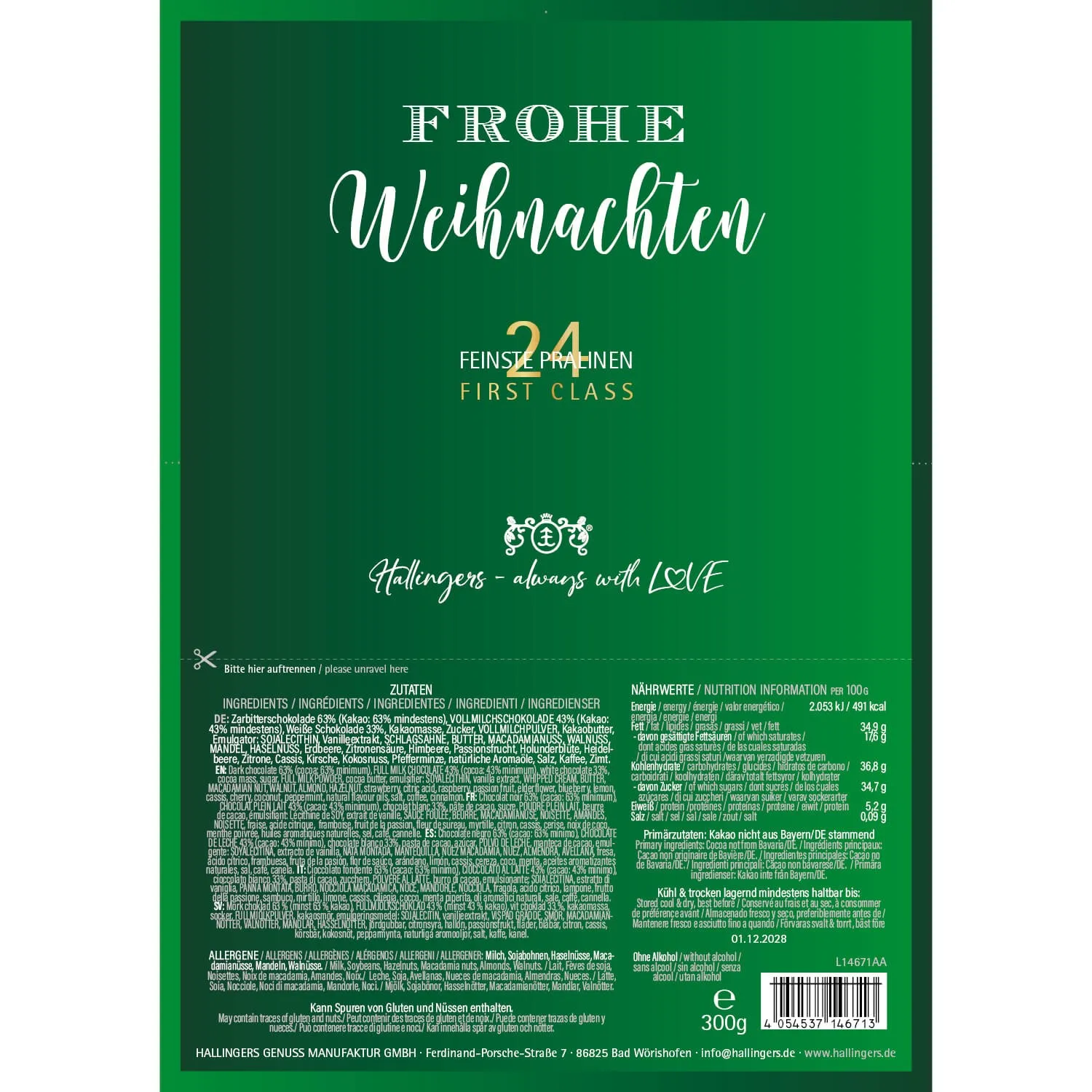 Frohe Weihnachten (Pralinen Mix, ohne Alkohol)