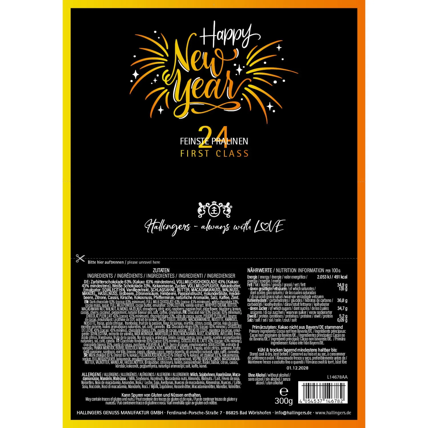 Happy New Year (Pralinen Mix, ohne Alkohol)