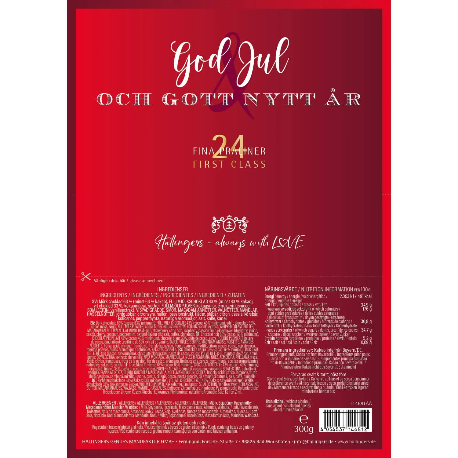 God Jul och Gott Nytt År (Pralinen Mix, ohne Alkohol)