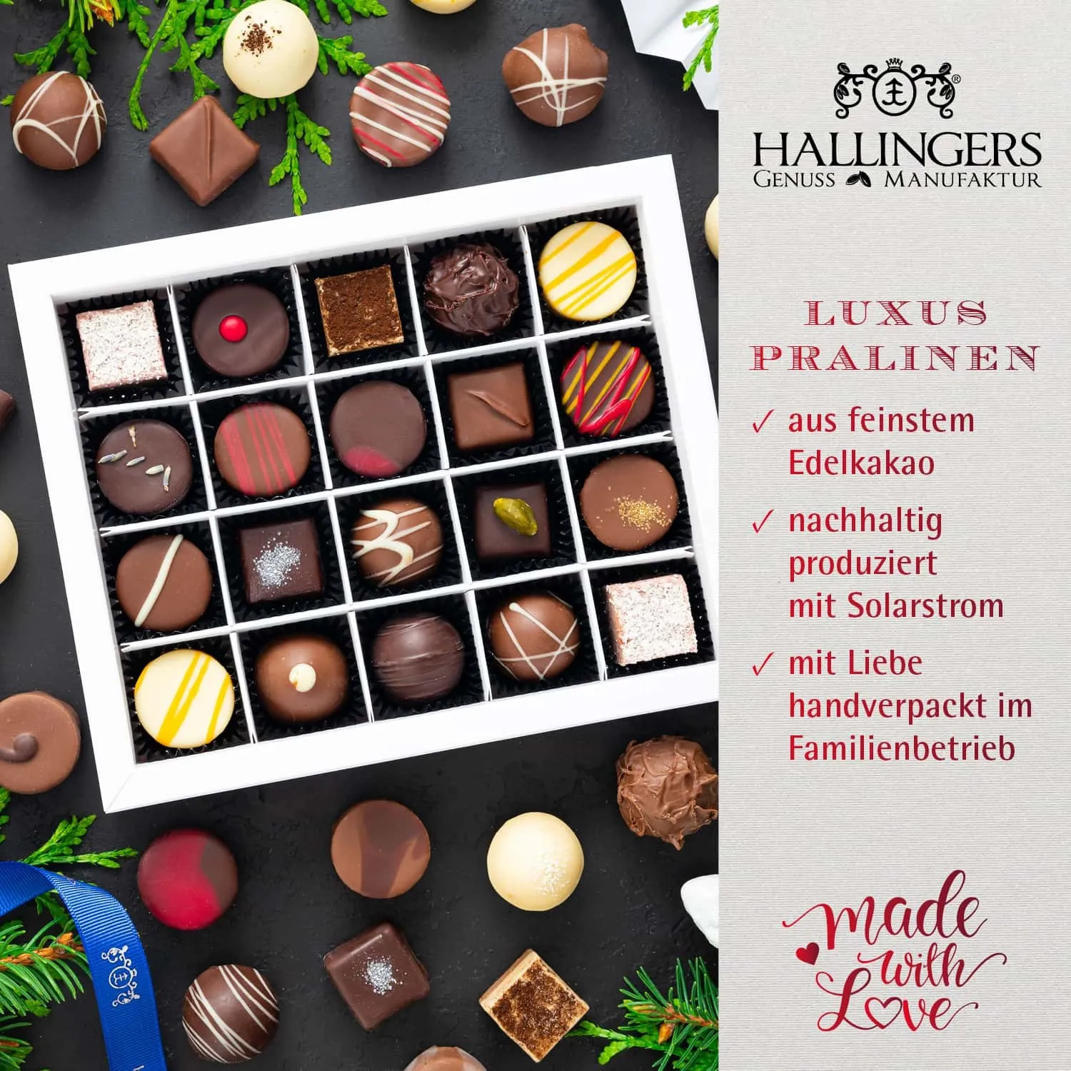 HANDWERK STATT MASSENWARE - Edition \Fröhliche Weihnachten Frau Holle\: Vergiss billig produzierte Standard-Pralinen mit schöner Verpackung - entscheidend ist nicht nur der erste Eindruck, sondern der Geschmack, der noch lange in Erinnerung bleibt