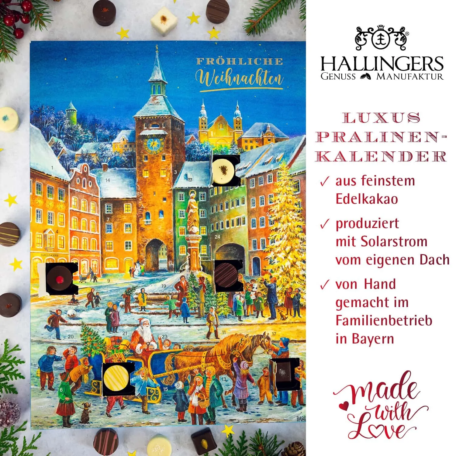 HANDWERK STATT MASSENWARE - Edition \Weihnachtszeit\: Vergiss billig produzierte Standard-Pralinen mit schöner Verpackung - entscheidend ist nicht nur der erste Eindruck, sondern der Geschmack, der noch lange in Erinnerung bleibt