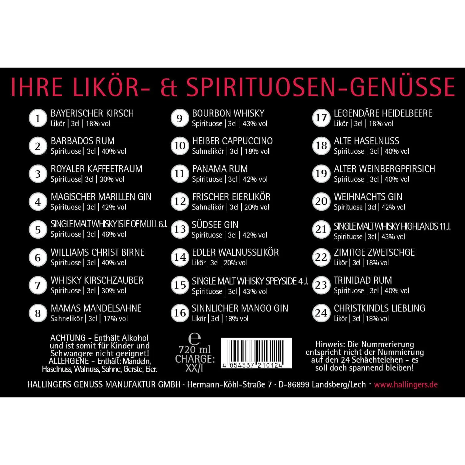 Berauschende Genussmomente - Whisky, Rum, Gin, Spirituosen & Likör (24 Liköre & Spirituosen im Glas)