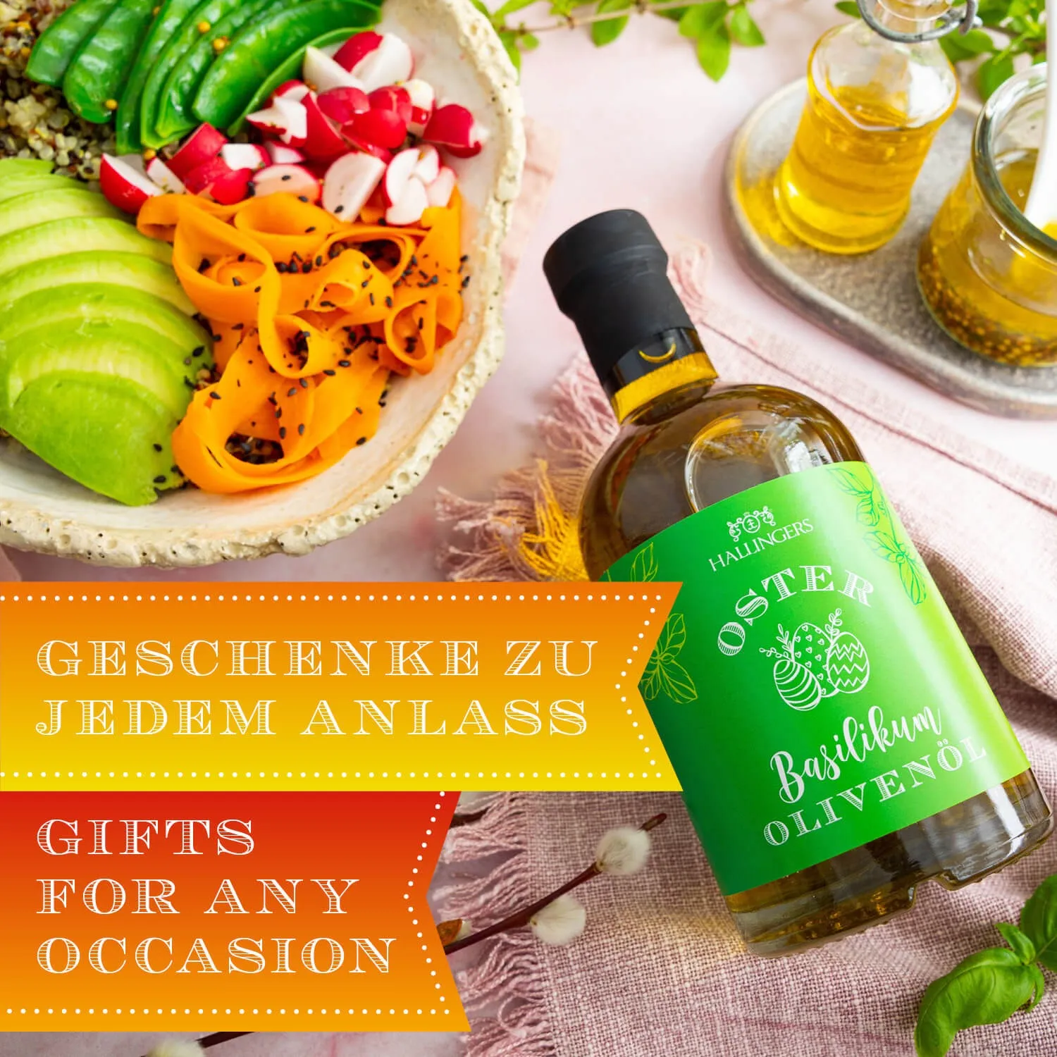 Für das gewisse Extra im Osternest! Perfekt für Pesto, Wild, Vorspeisen und Tomate-Mozzarella.