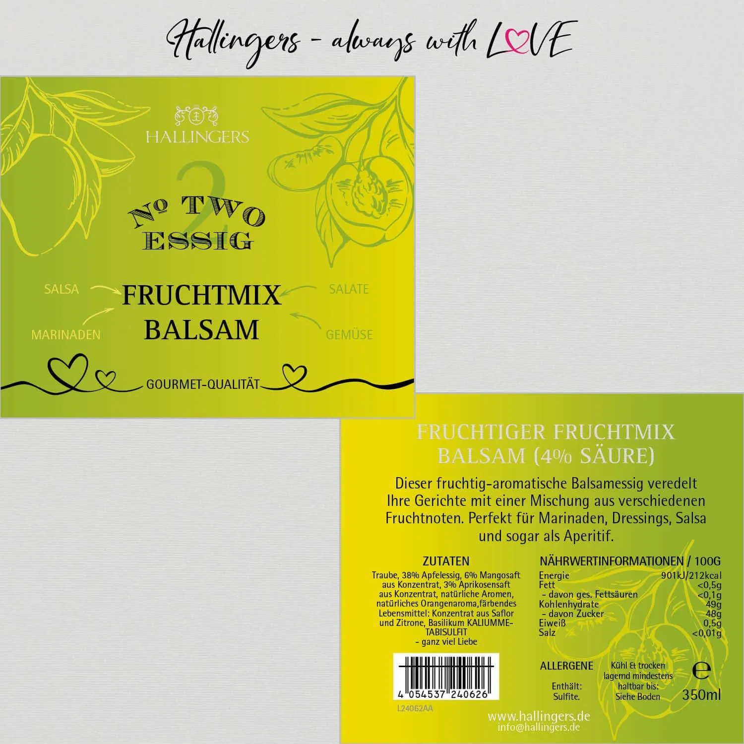 Sommer Fruchtmix Balsam 4% Säure (Sommer-Essig)